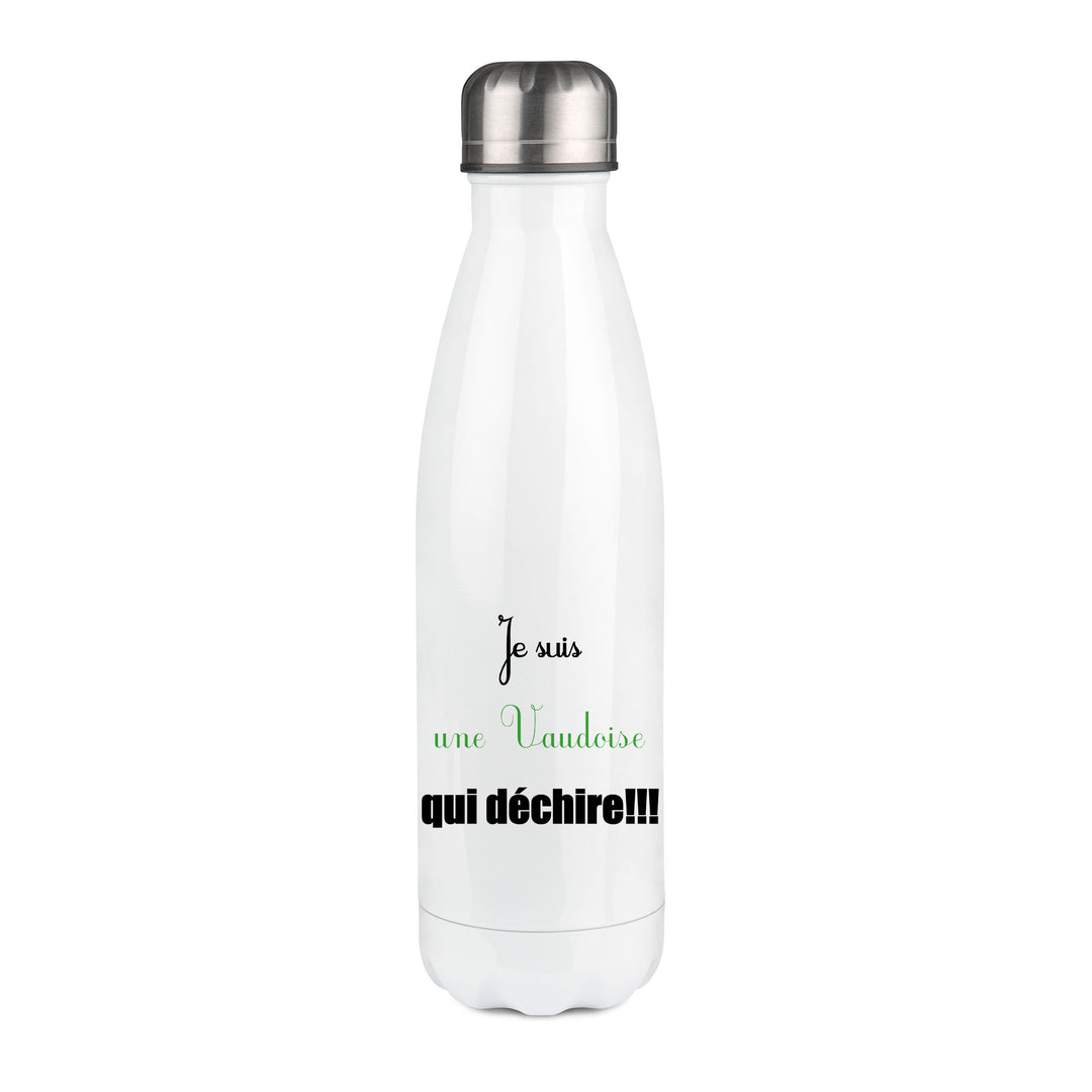 Thermos inox personnalisé Je suis une vaudoise qui dechire