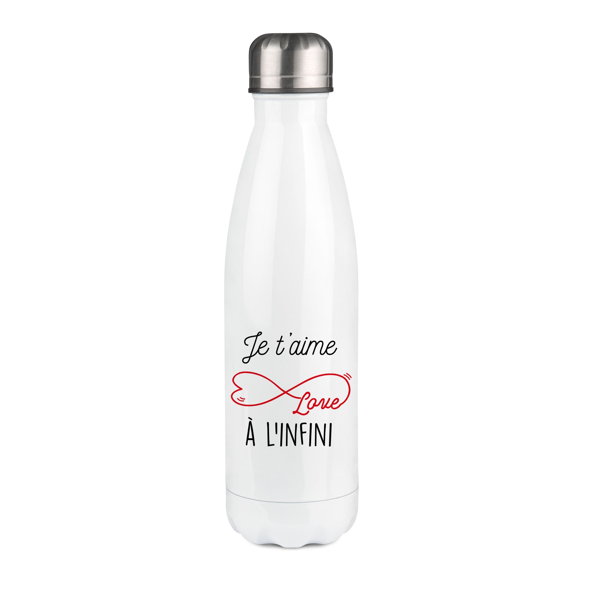 Thermos inox personnalisé Je t'aime à l'infini V2