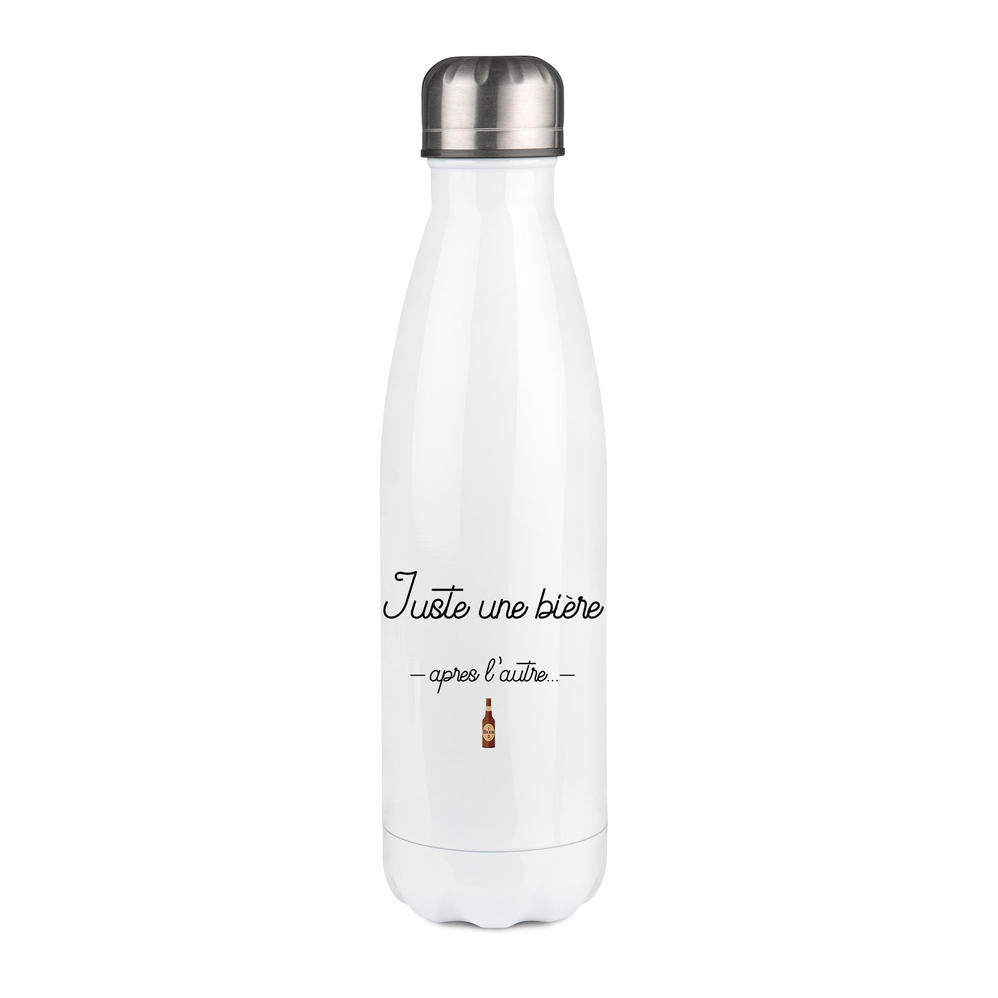 Thermos inox personnalisé Juste une biere
