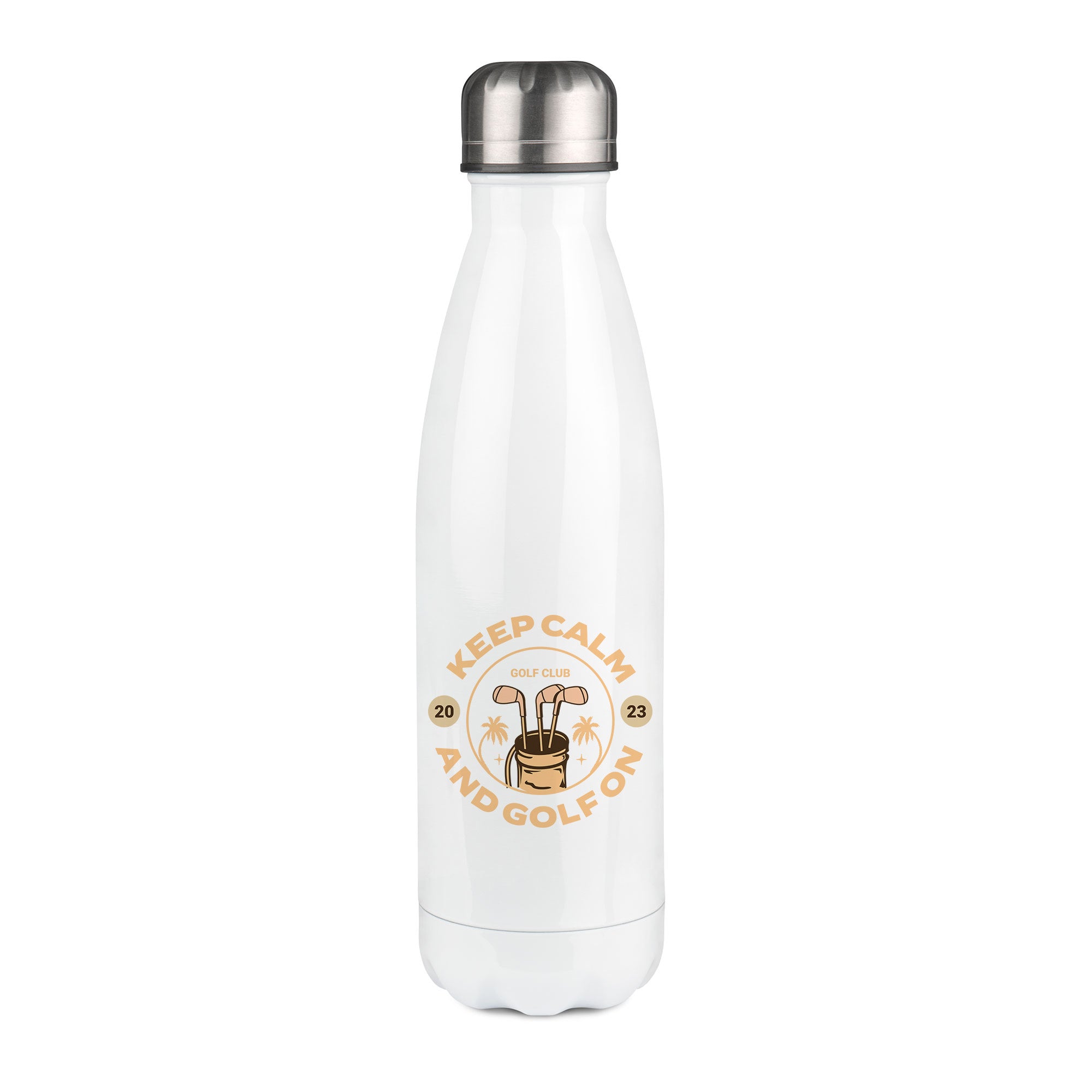 Thermos inox personnalisé Keep calm and golf on