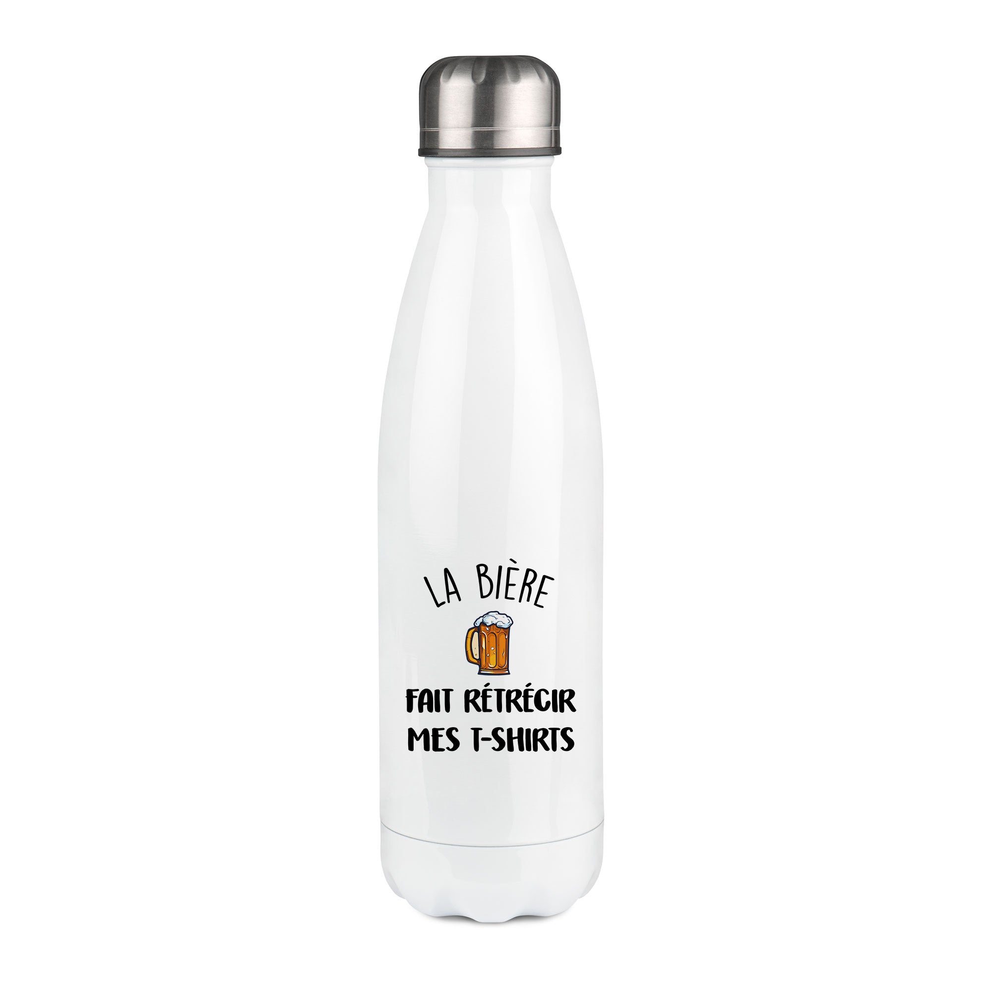 Thermos inox personnalisé La biere fait retrecir mes t-shirts