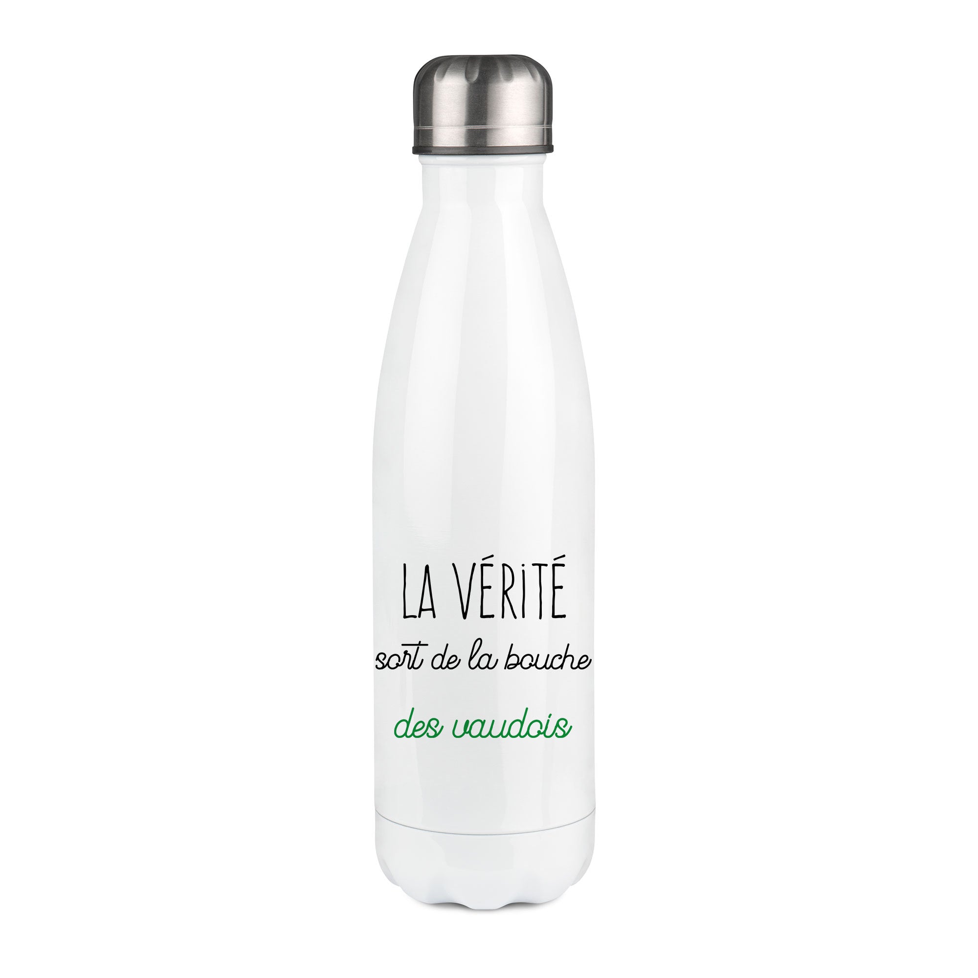 Thermos inox personnalisé La verite sort de la bouche des vaudois