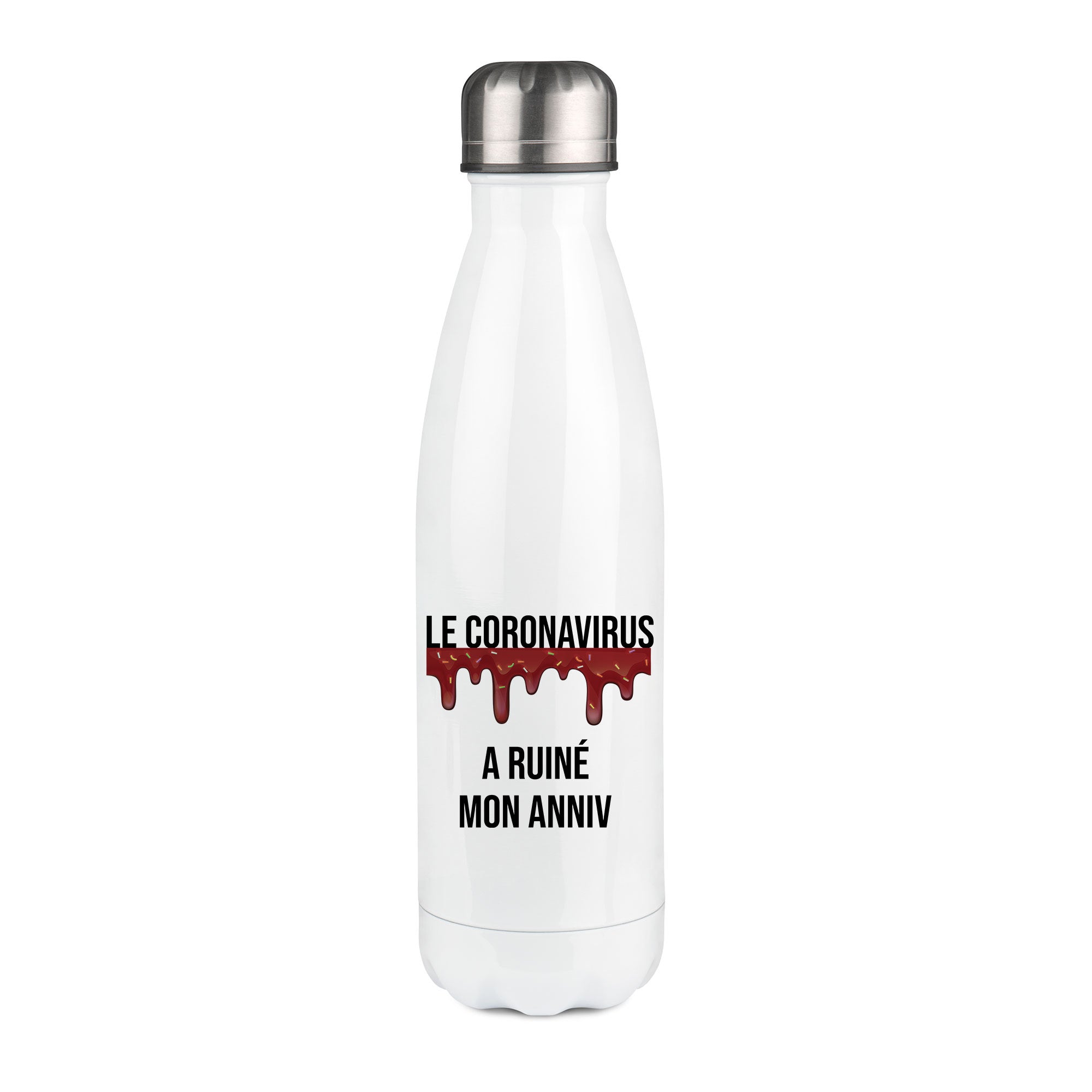 Thermos inox personnalisé Le Coronavirus a ruiné mon anniv Homme