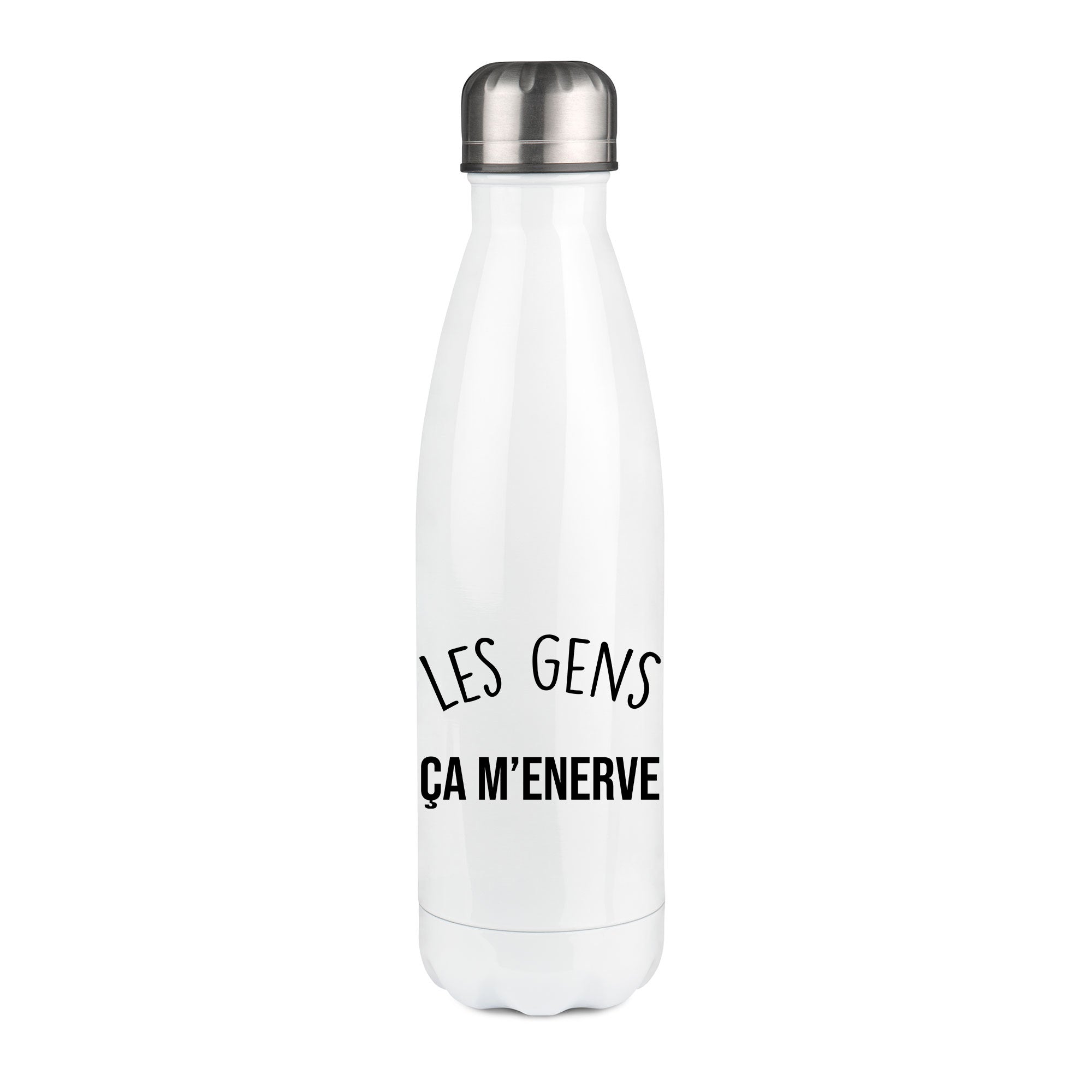 Thermos inox personnalisé Les gens ca m'enerve