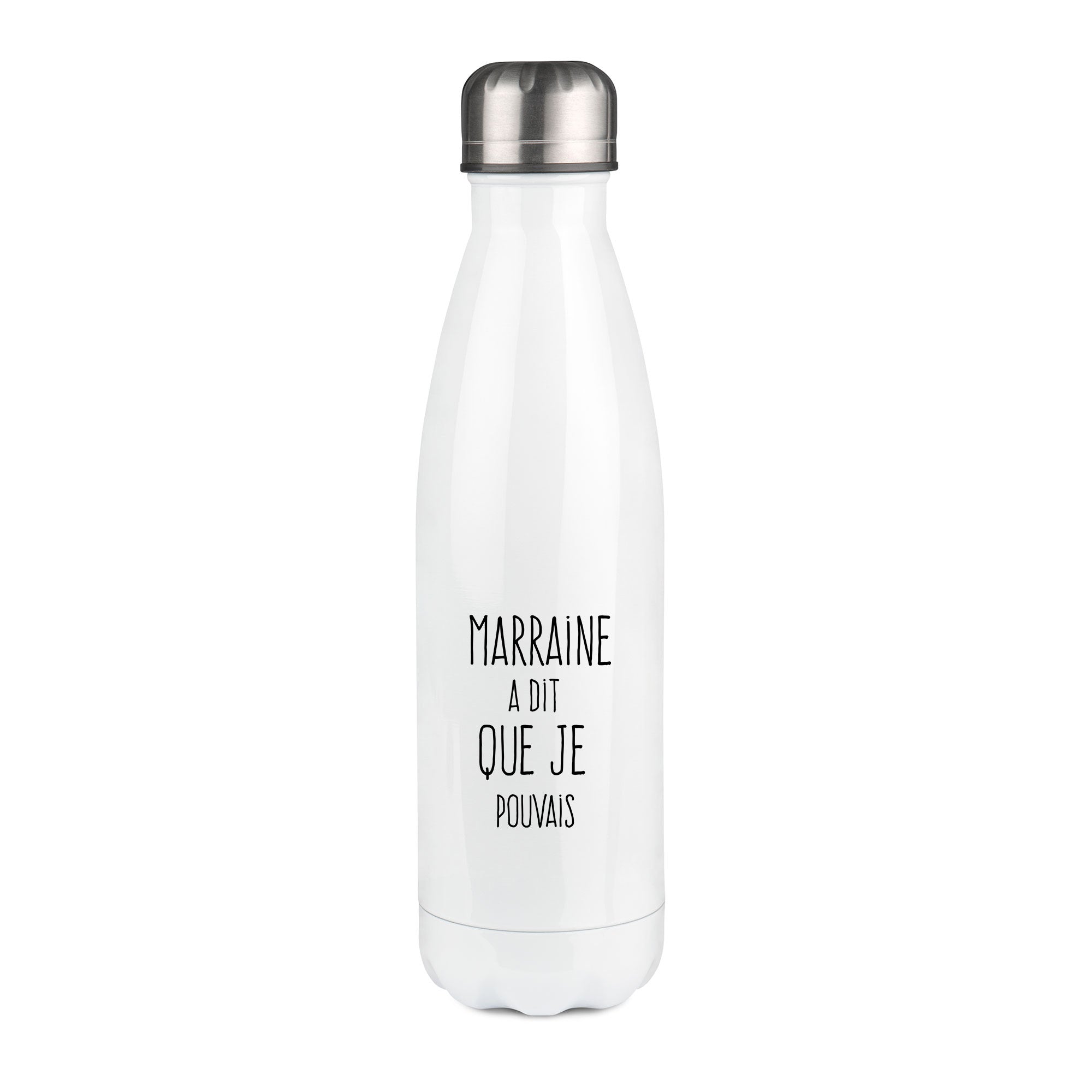 Thermos inox personnalisé Marraine a dit que je pouvais