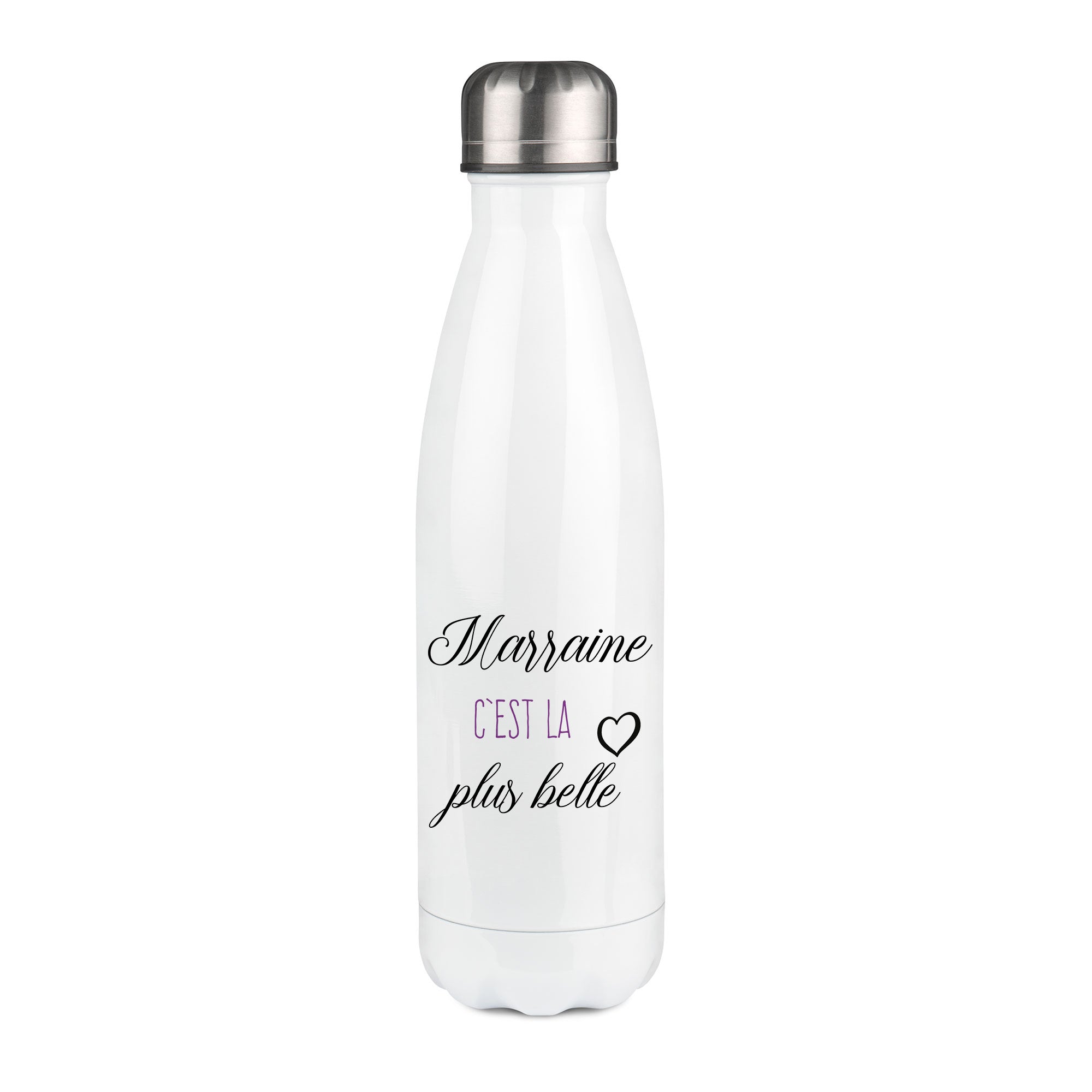 Thermos inox personnalisé Marraine c'est la plus belle V2