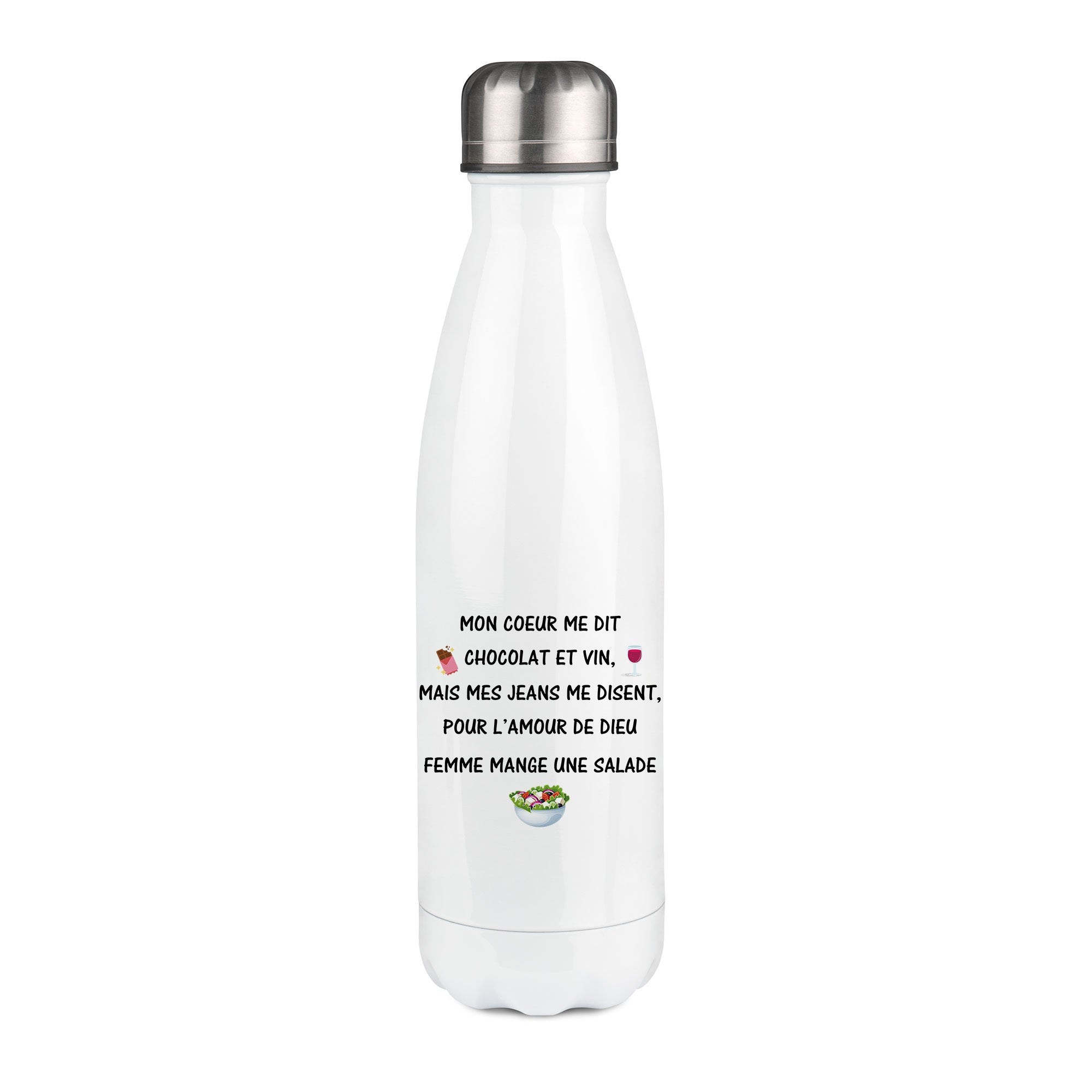 Thermos inox personnalisé Mon coeur me dit