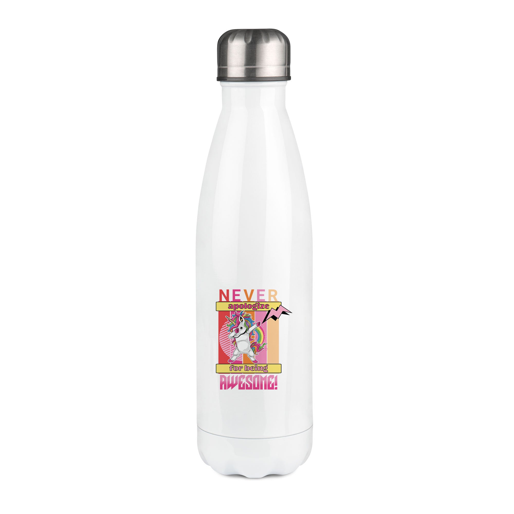 Thermos inox personnalisé Never apologize for being awesome