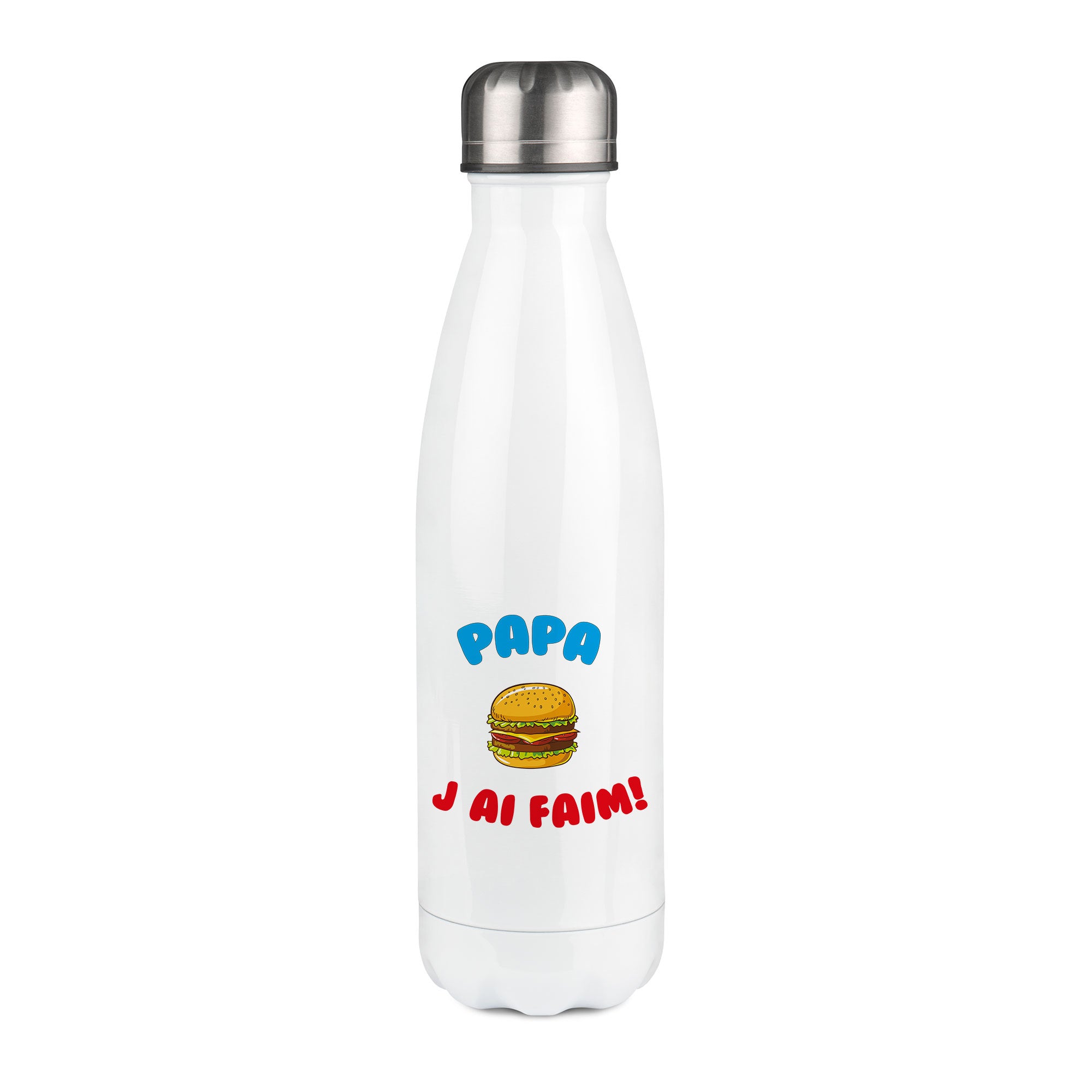 Thermos inox personnalisé Papa j'ai faim
