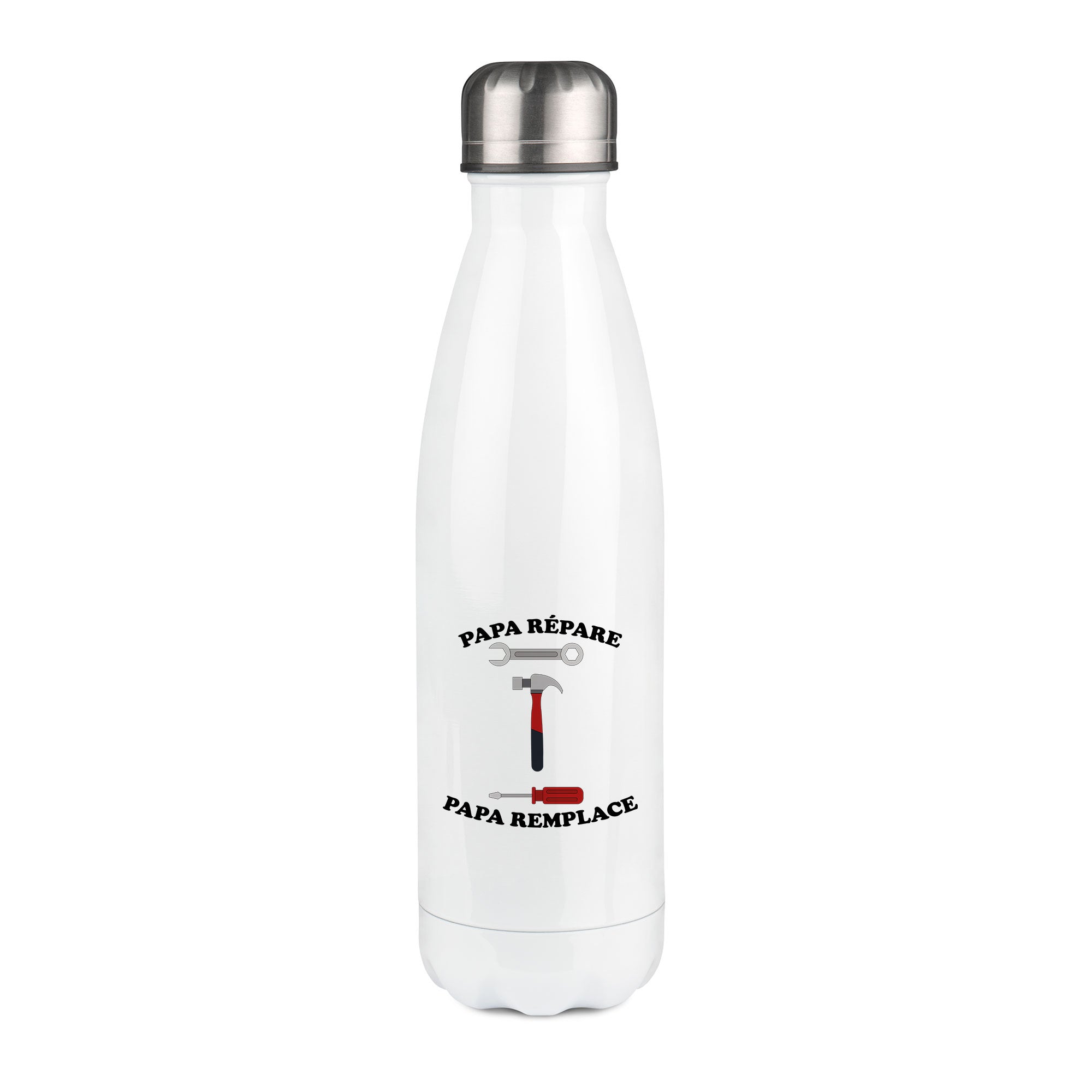 Thermos inox personnalisé Papa repare papa remplace
