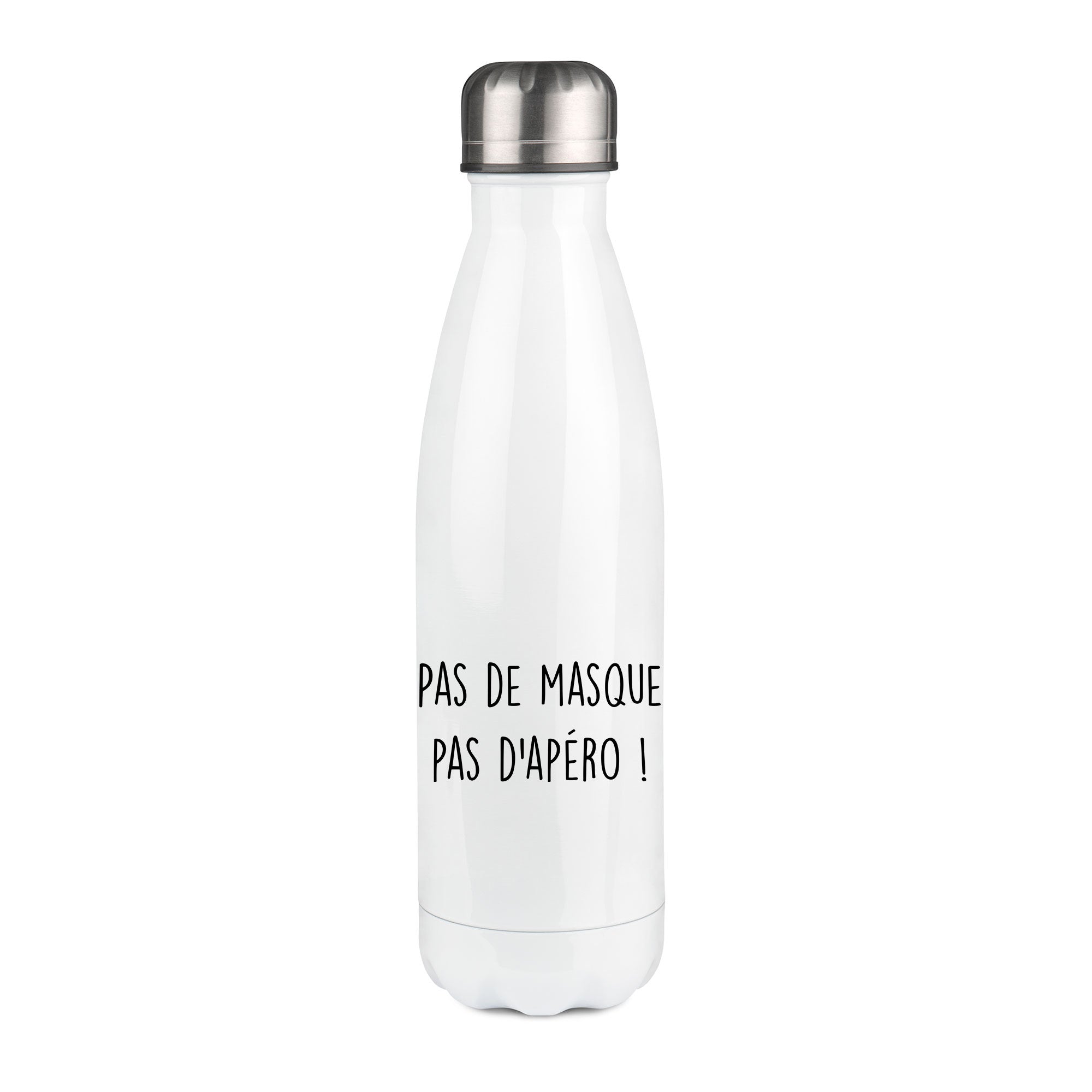 Thermos inox personnalisé Pas de masque pas d'apéro