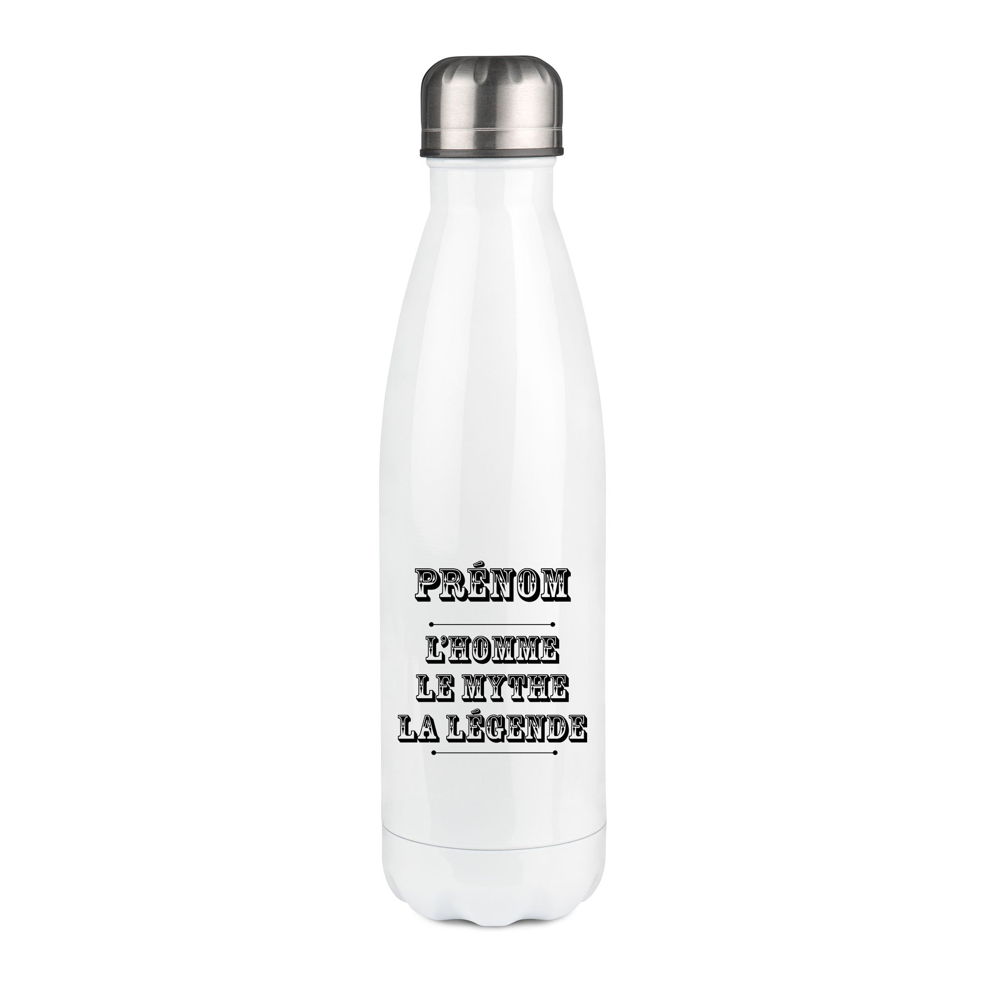 Thermos inox personnalisé Prénom l'homme le mythe la légende
