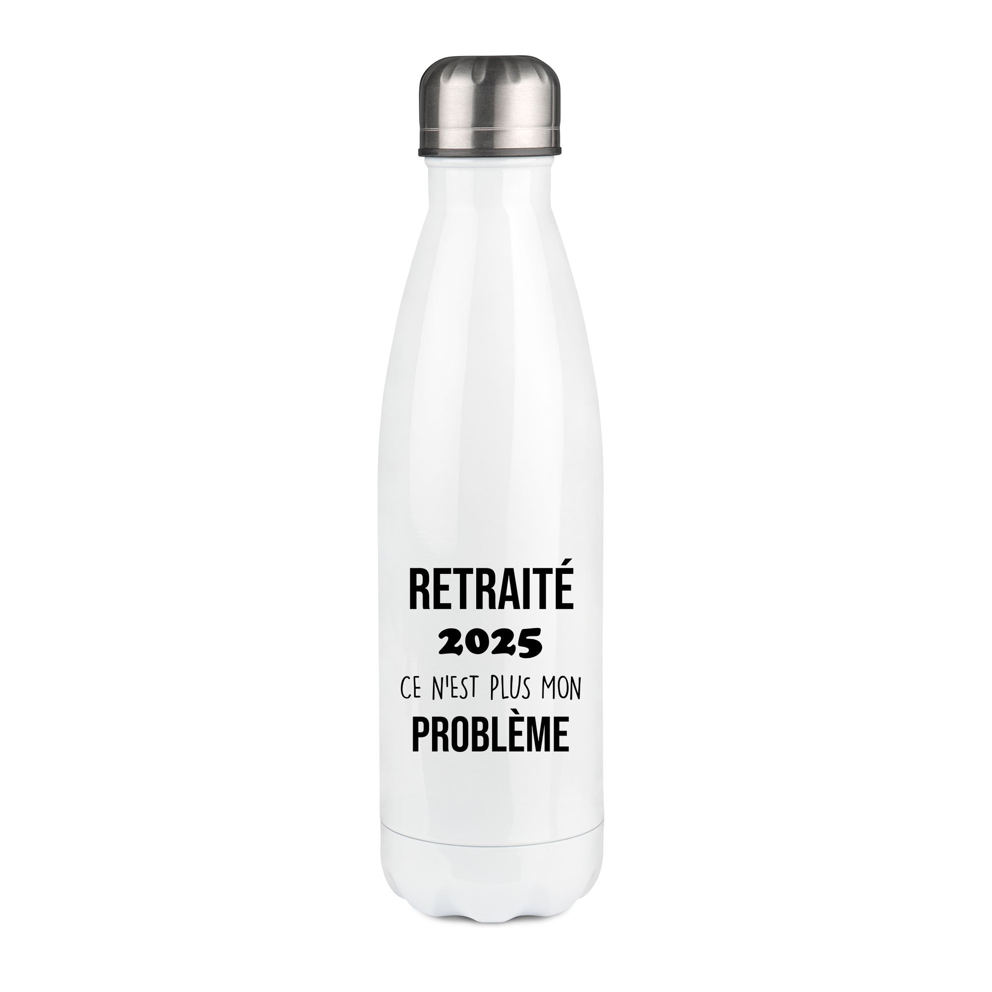 Thermos inox personnalisé Retraité 2025, c'est plus mon problème