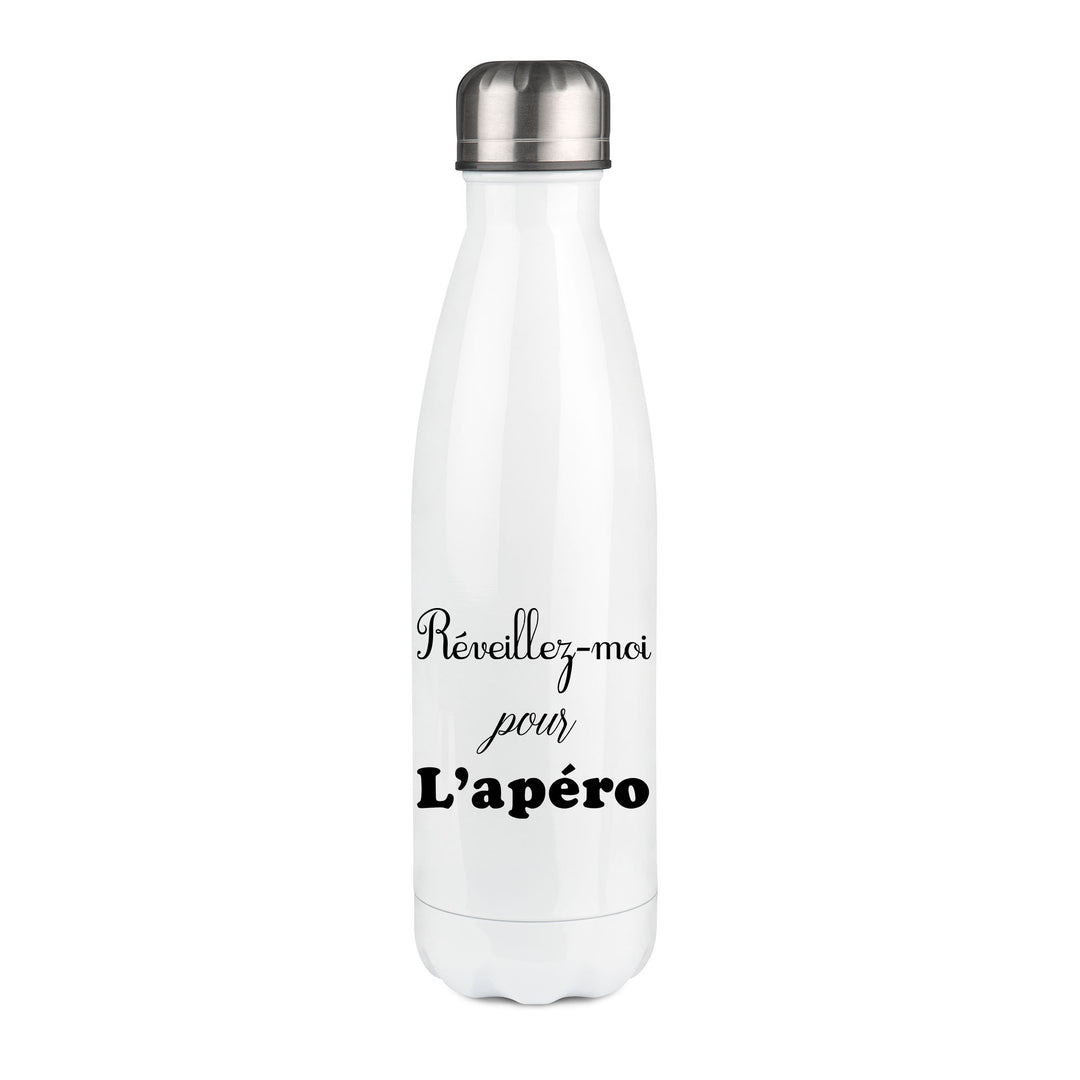 Thermos inox personnalisé Reveillez-moi pour l'apéro