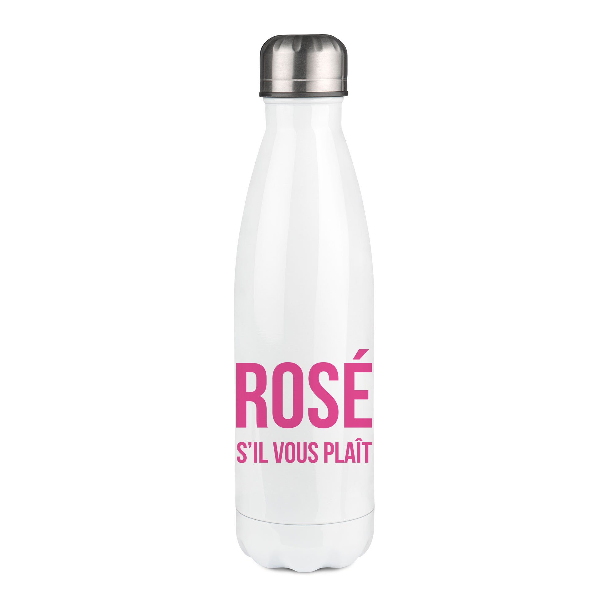 Thermos inox personnalisé Rosé s'il vous plait