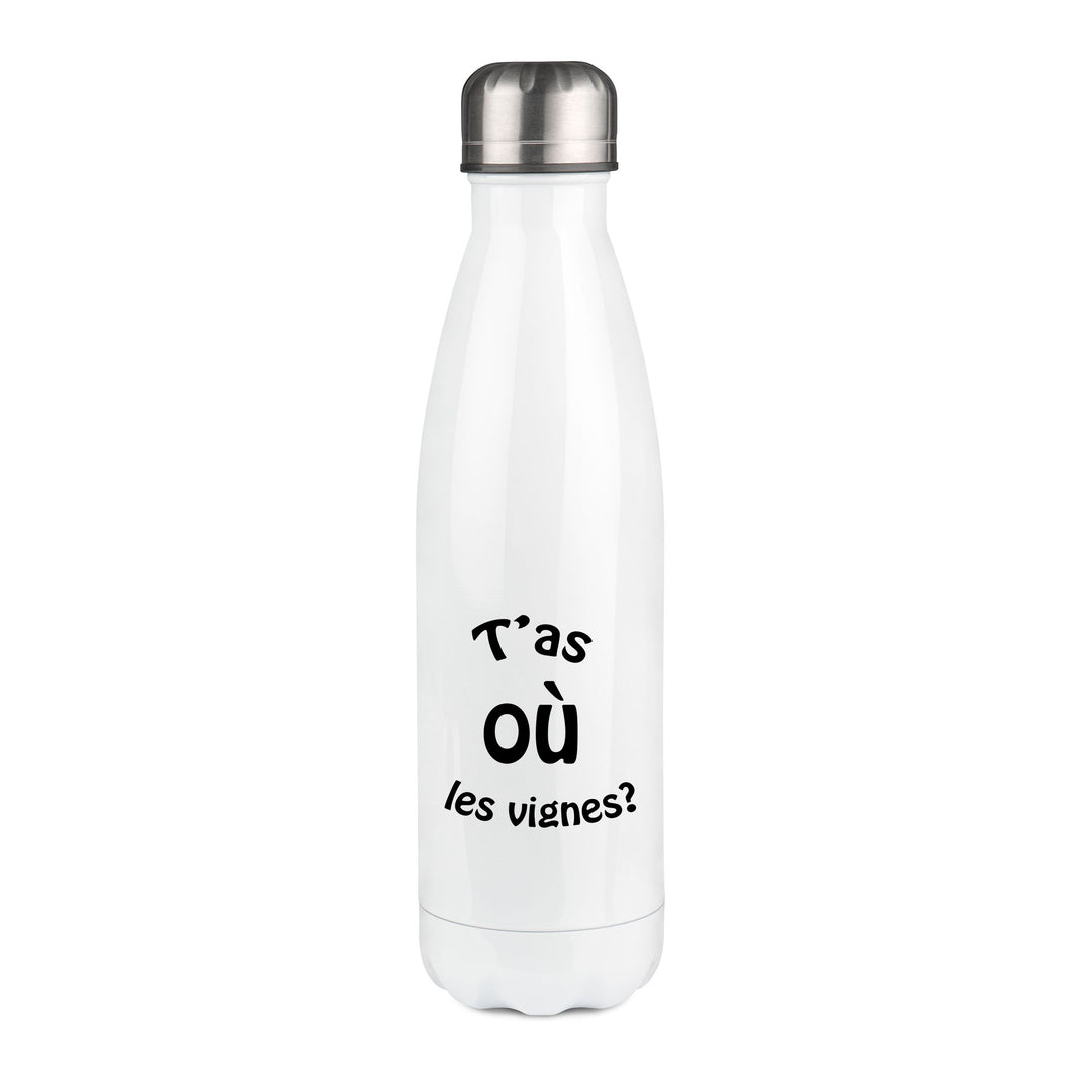 Thermos inox personnalisé T'as ou les vignes
