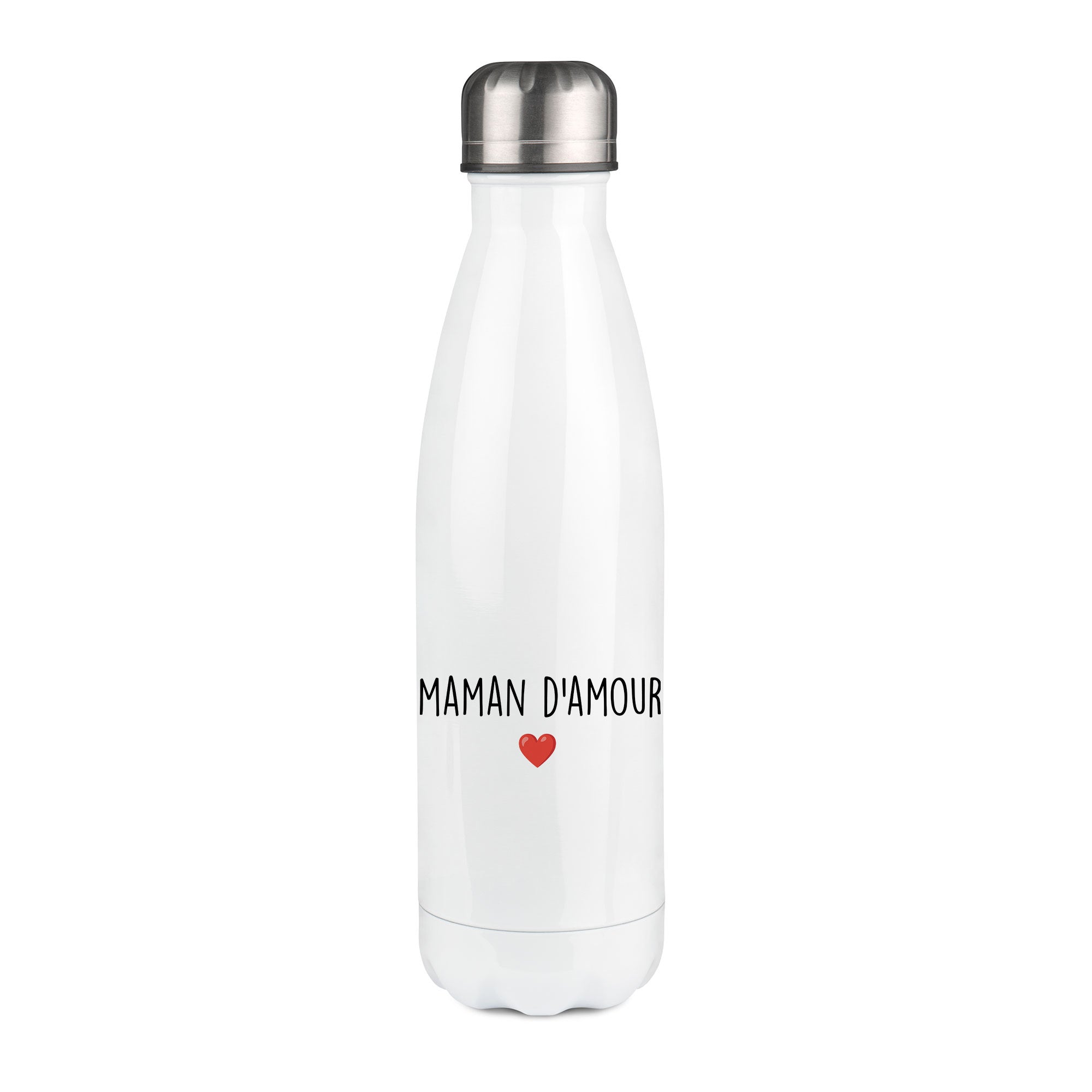 Thermos inox personnalisé Texte et coeur