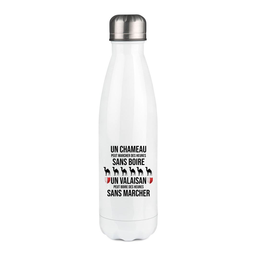 Thermos inox personnalisé Un chameau peut marcher des heures sans boire