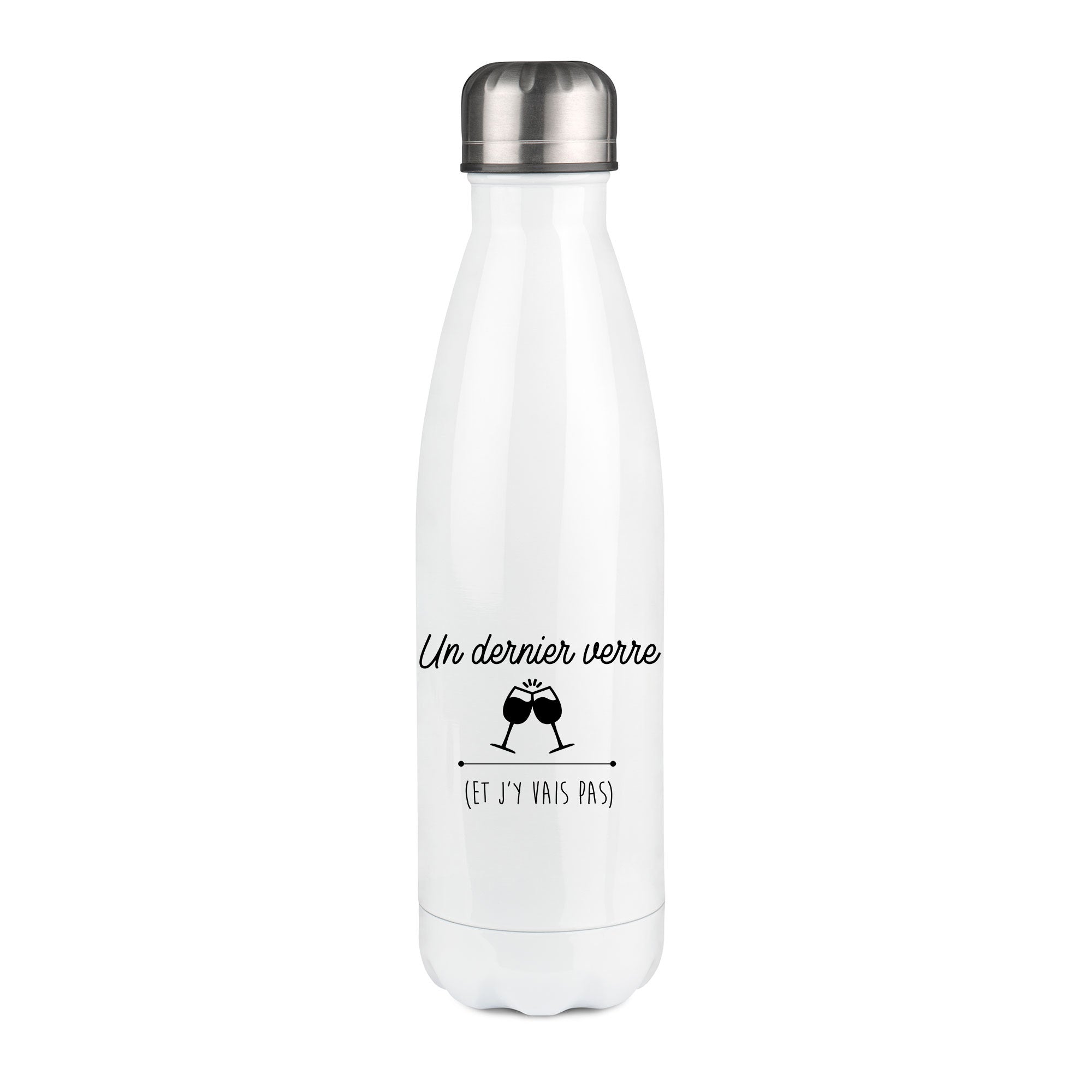 Thermos inox personnalisé Un dernier verre et j'y vais pas