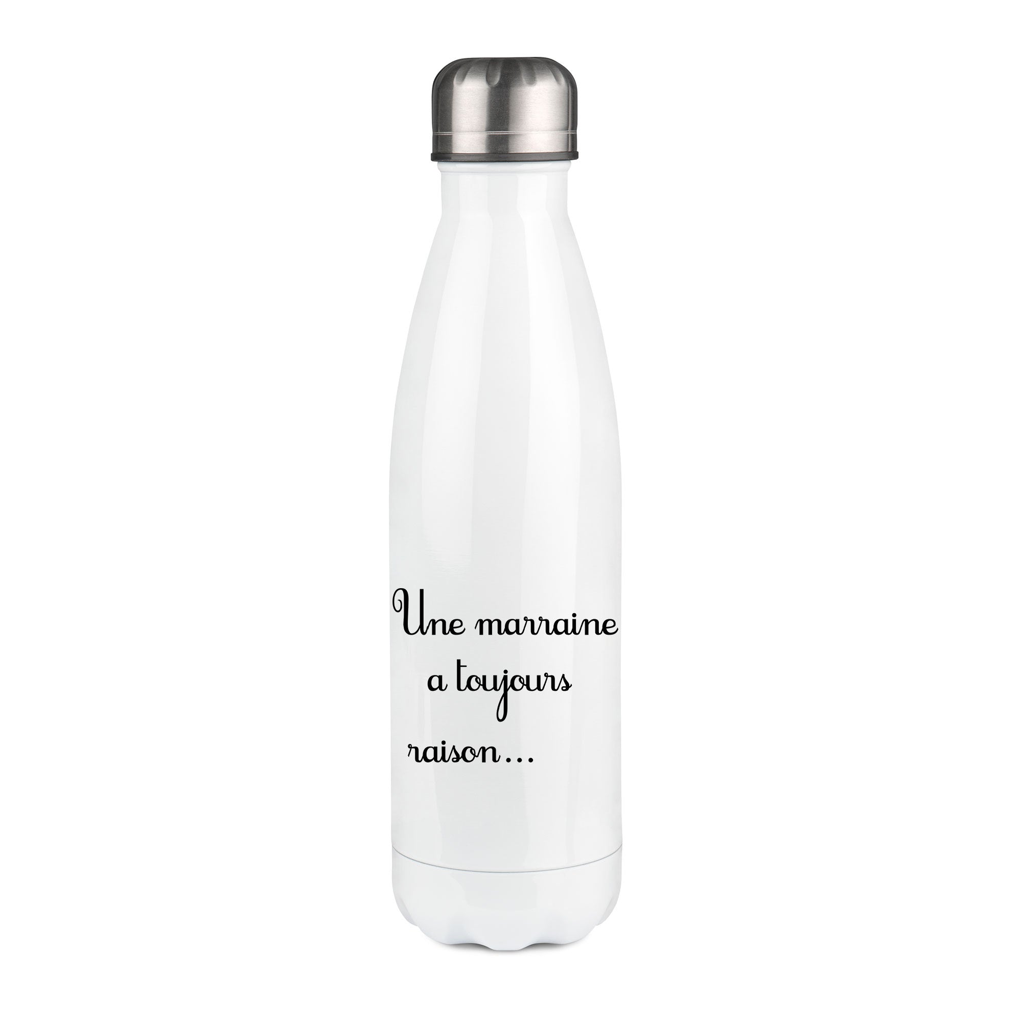 Thermos inox personnalisé Une marraine a toujours raison