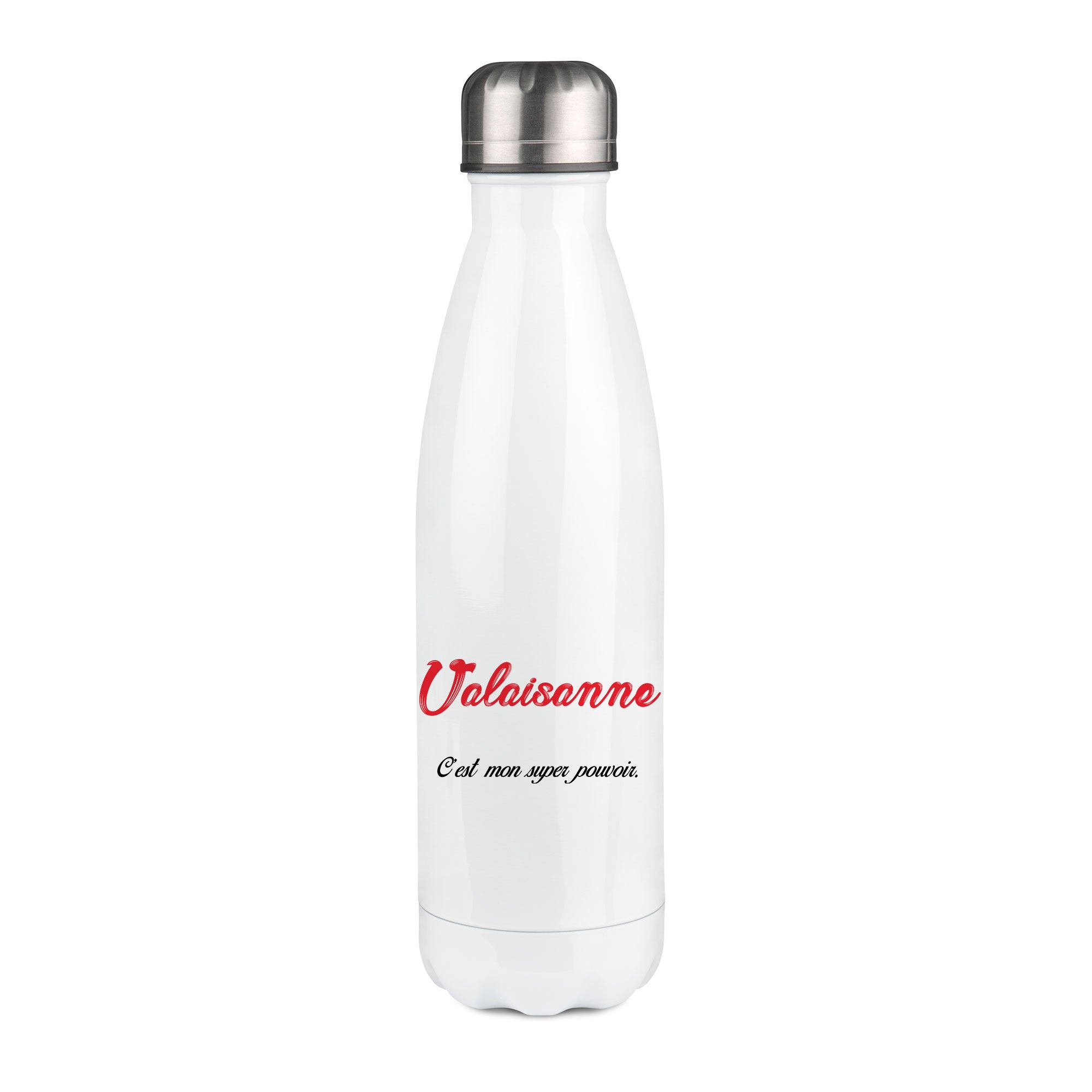 Thermos inox personnalisé Valaisanne c'est mon super pouvoir