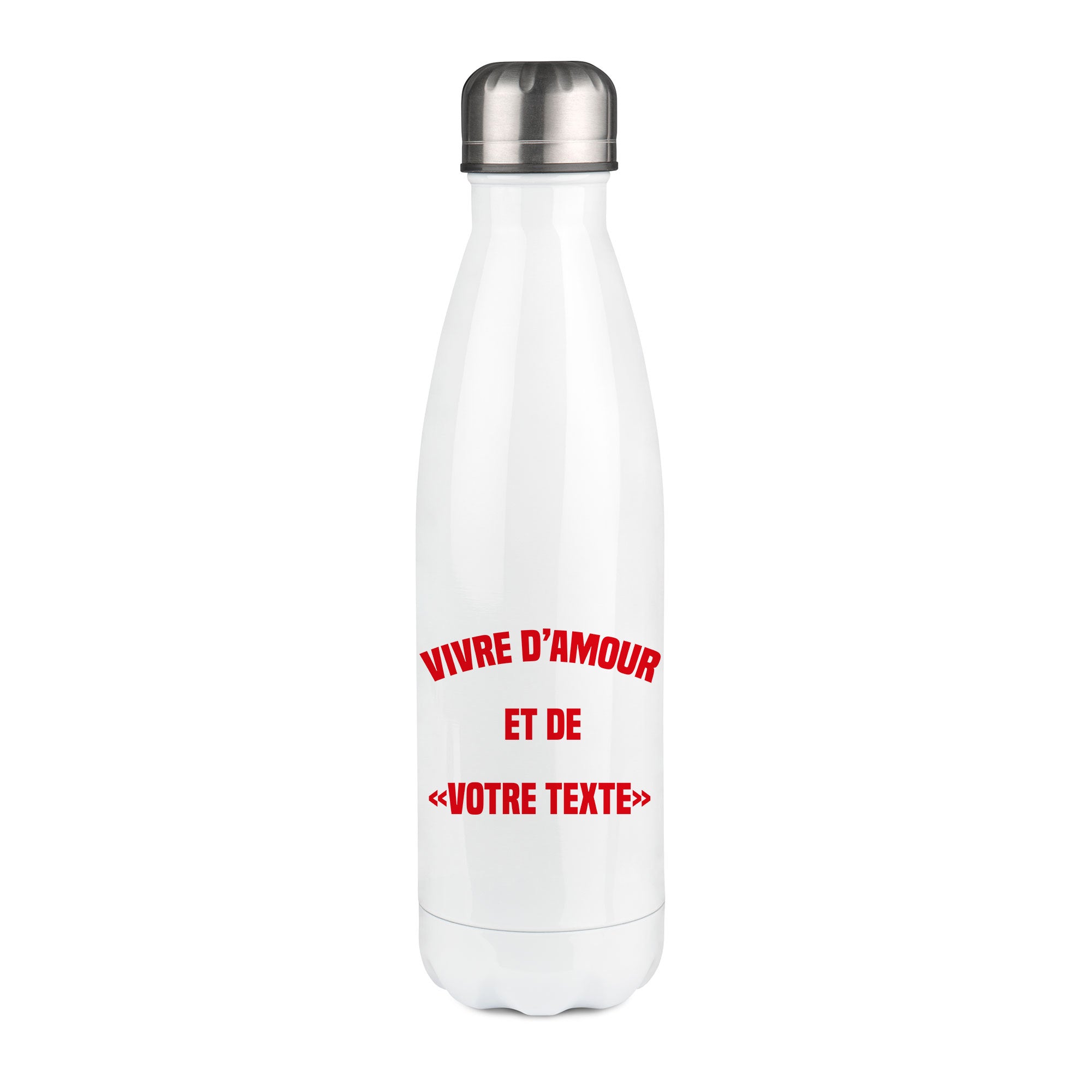 Thermos inox personnalisé Vivre d'amour et de...