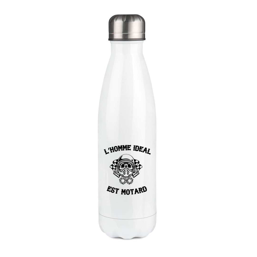 Thermos inox personnalisé l'homme idéal est motard