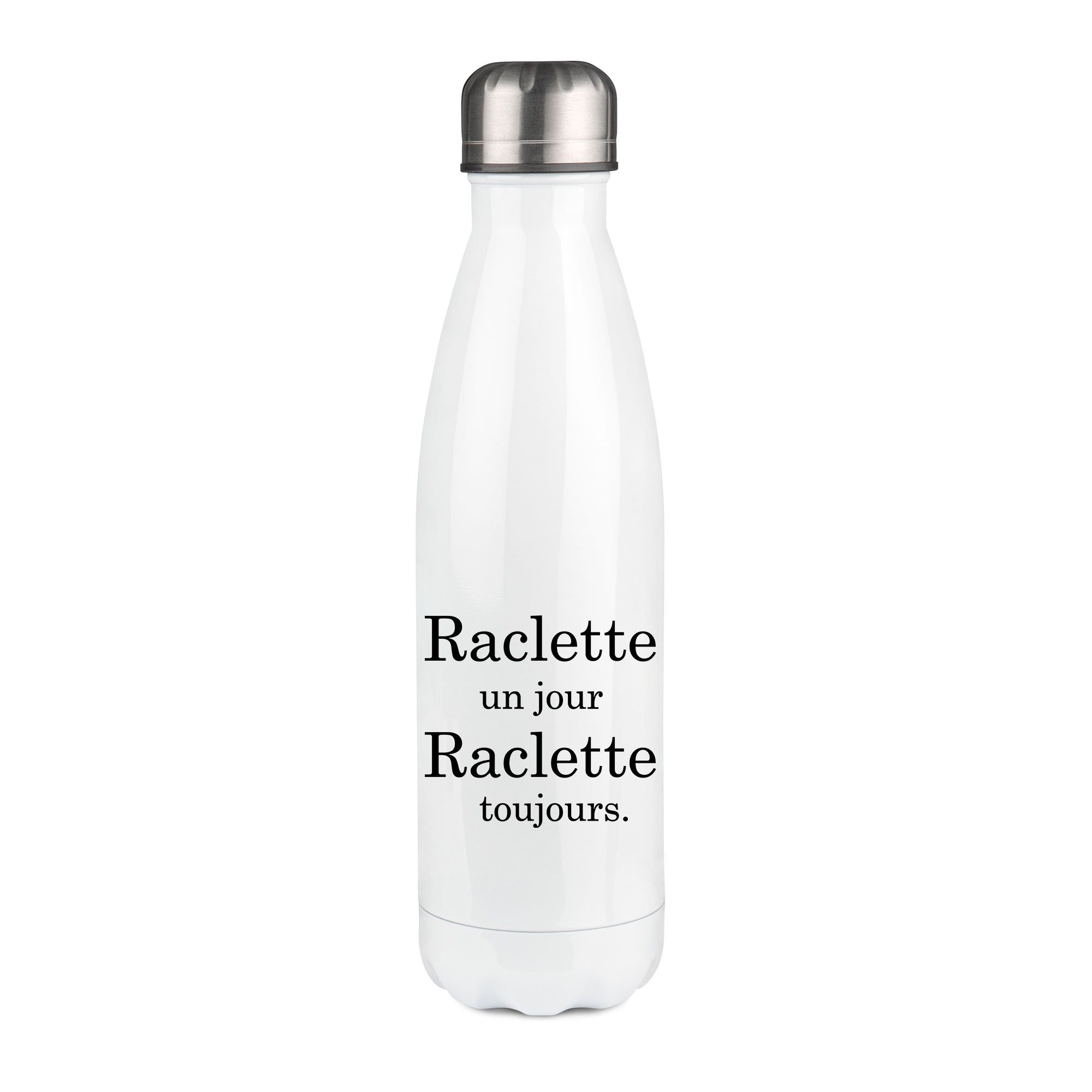 Thermos inox personnalisé raclette un jour