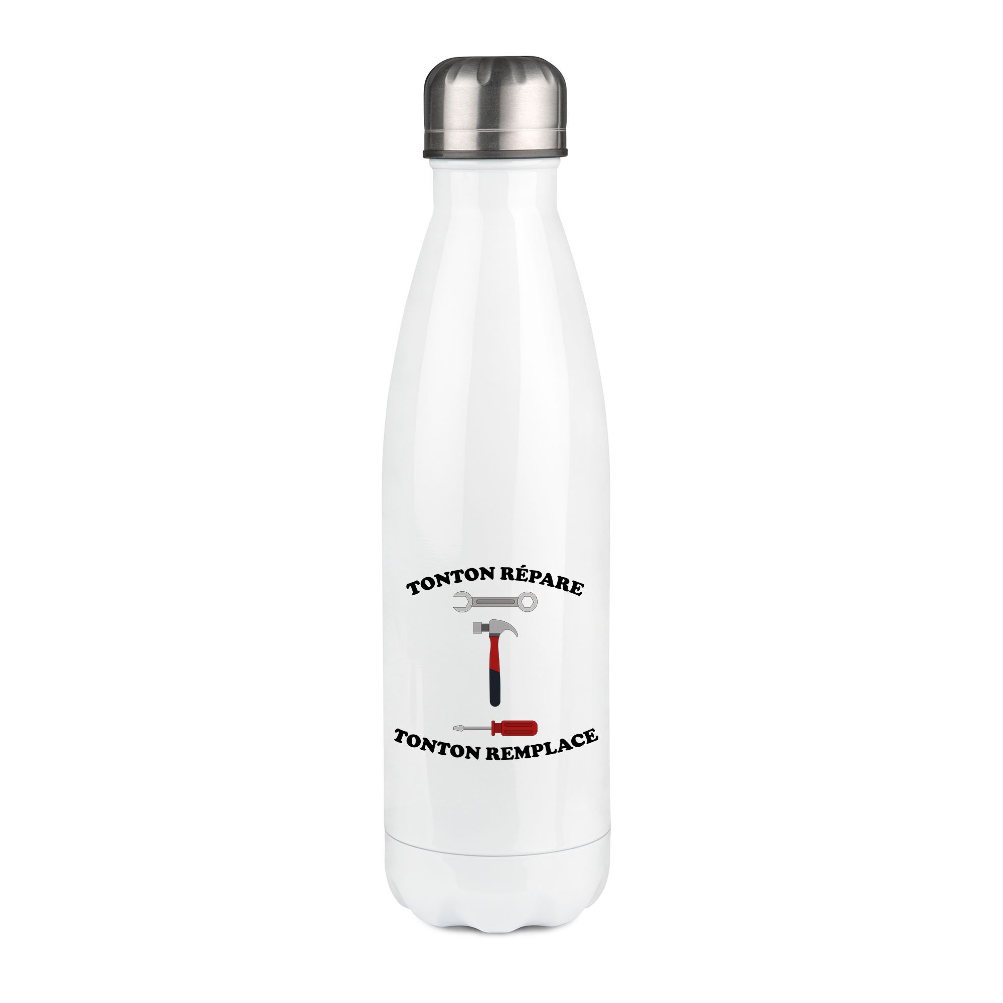 Thermos inox personnalisé tonton repare tonton remplace