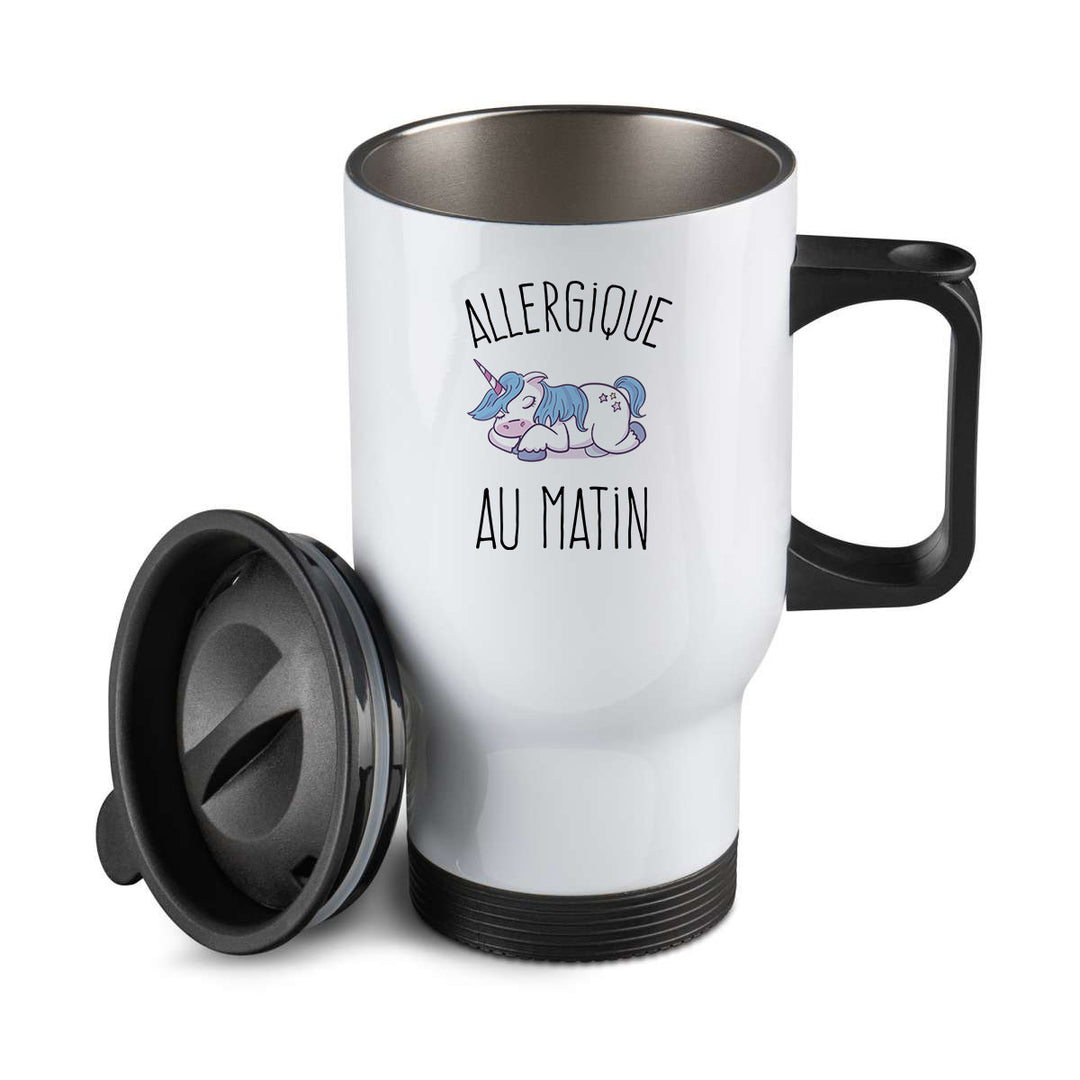 Thermos personnalisé Allergique au matin