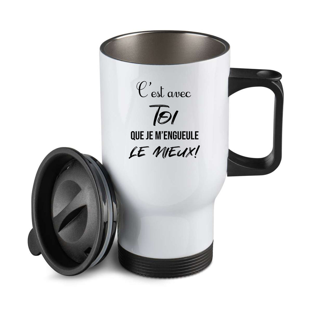 Thermos personnalisé C'est avec toi que je m'engueule le mieux