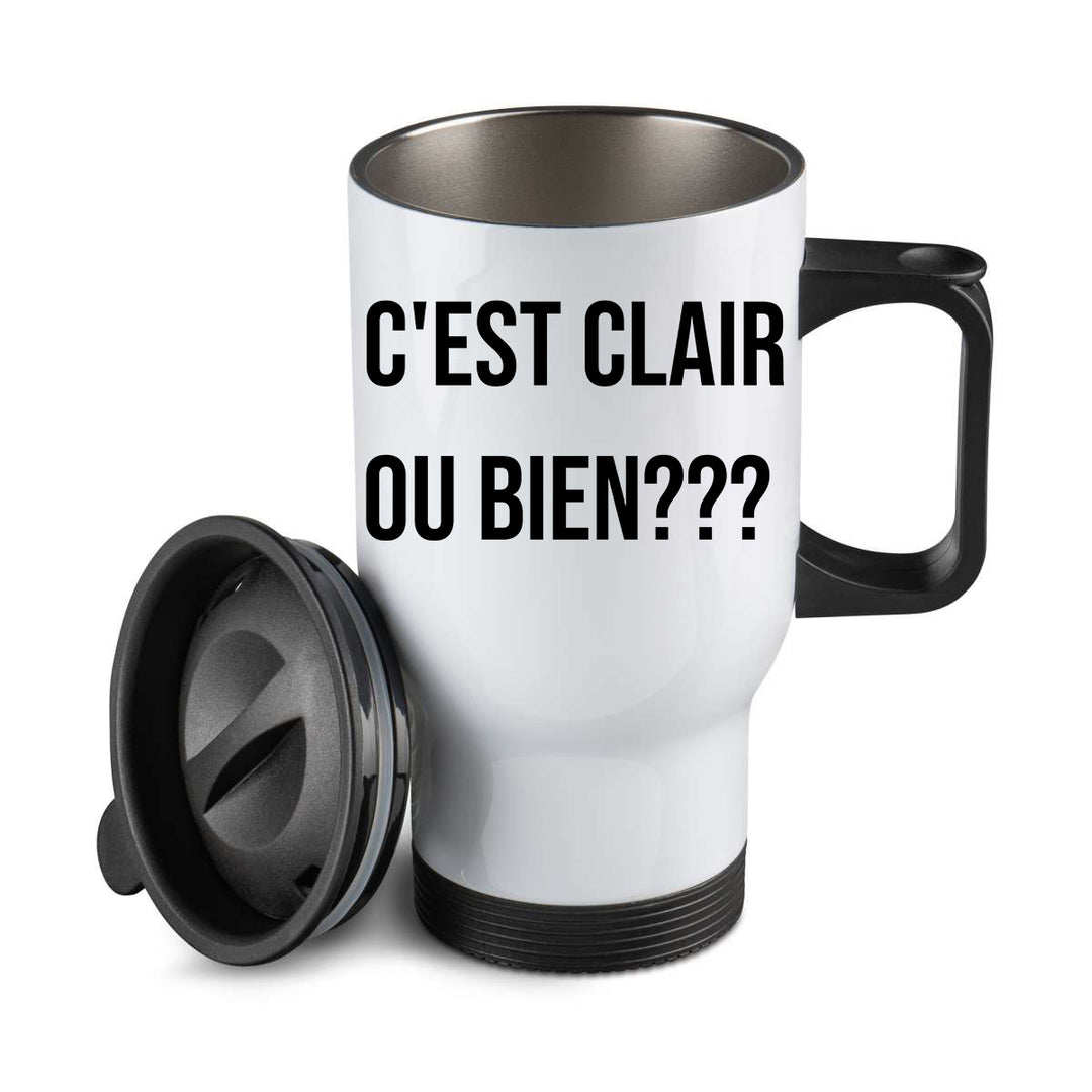 Thermos personnalisé C'est clair ou bien