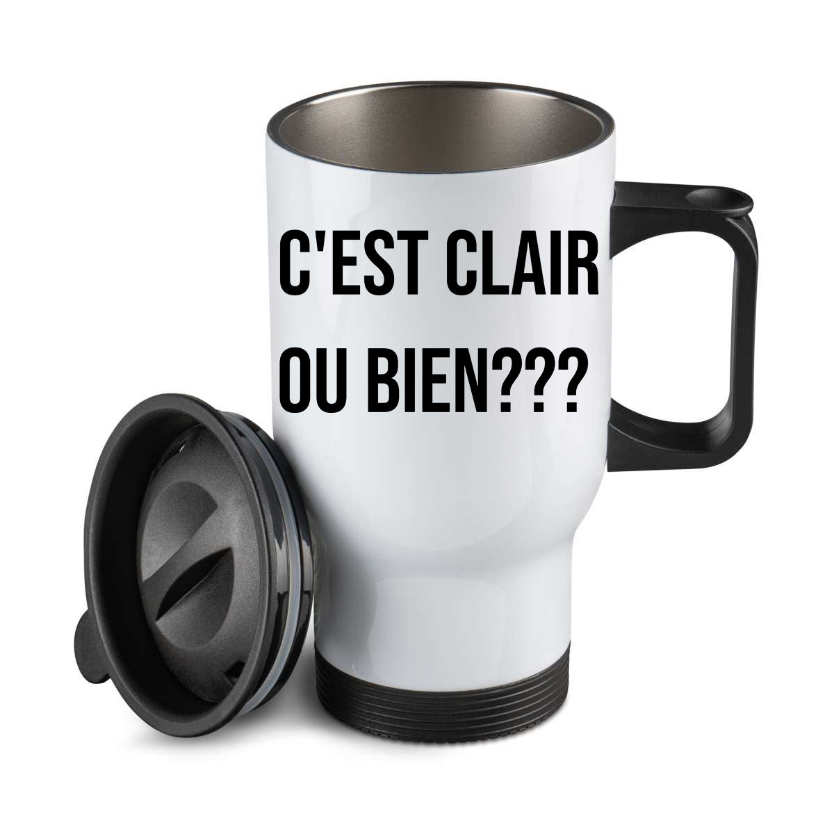 Thermos personnalisé C'est clair ou bien