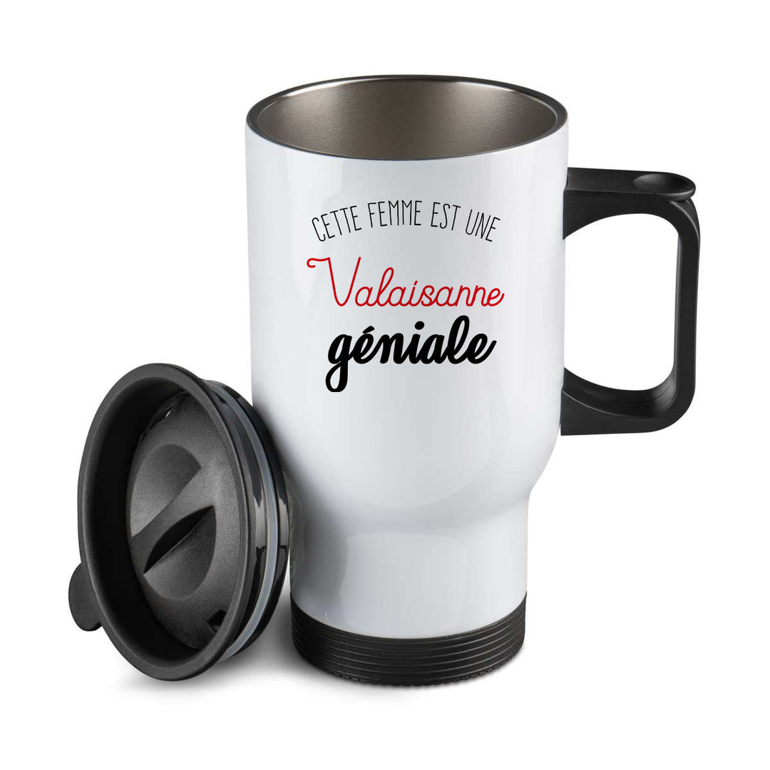 Thermos personnalisé Cette femme est une valaisanne geniale