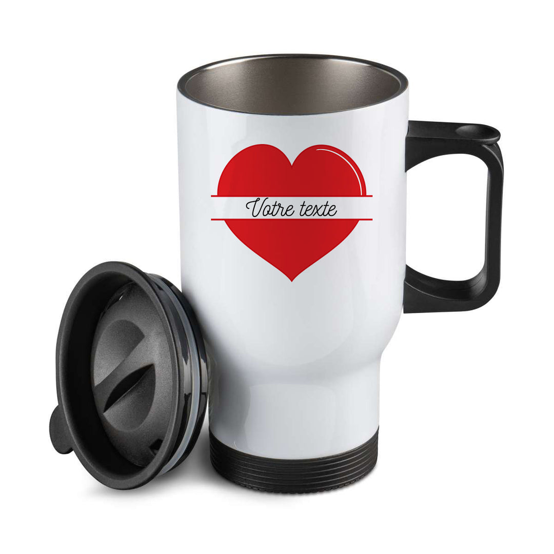 Thermos personnalisé Coeur à personnaliser