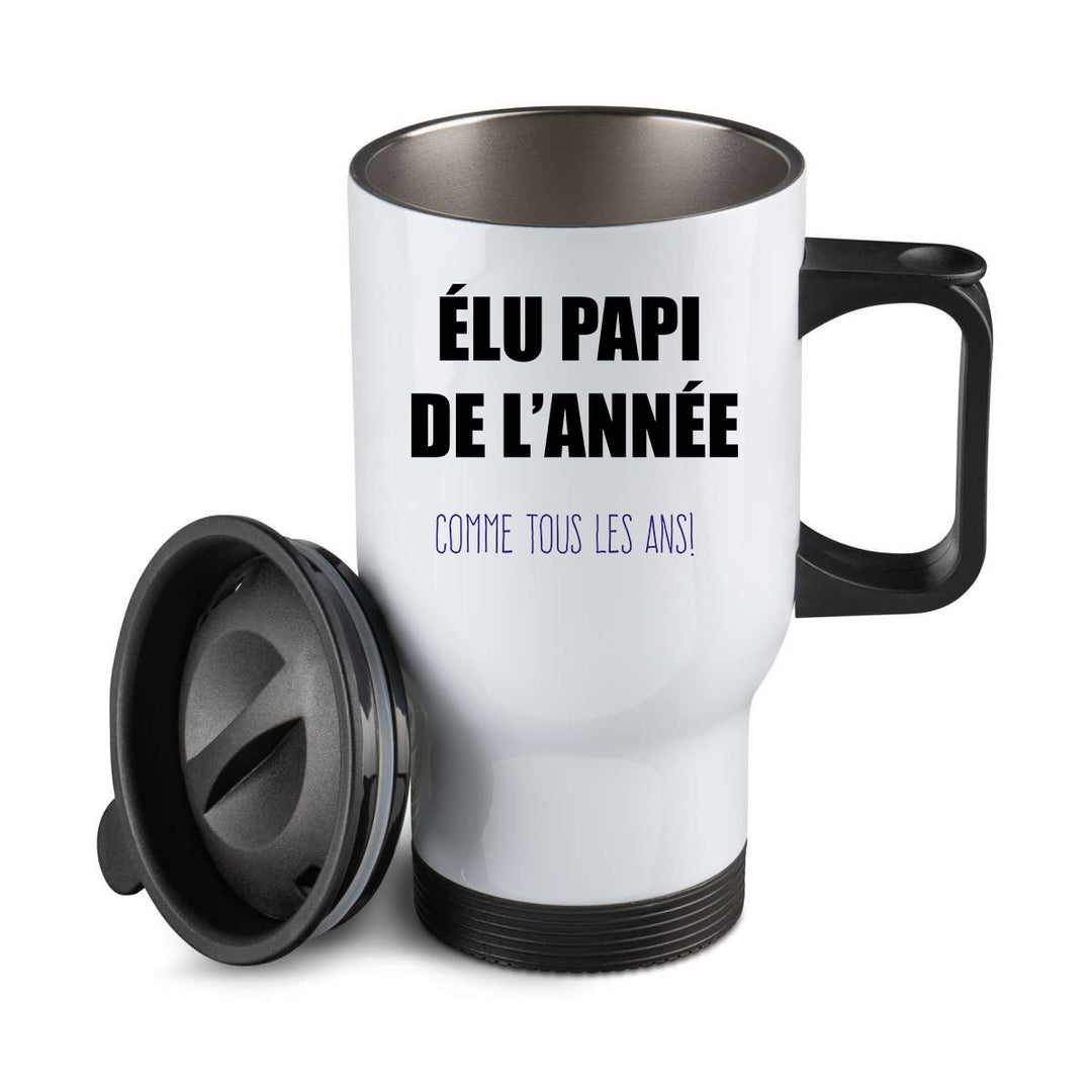 Thermos personnalisé Elu papi de l'annee
