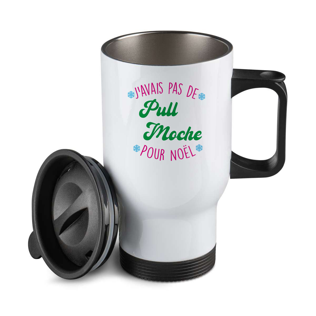 Thermos personnalisé J'avais pas de pull moche pour Noel