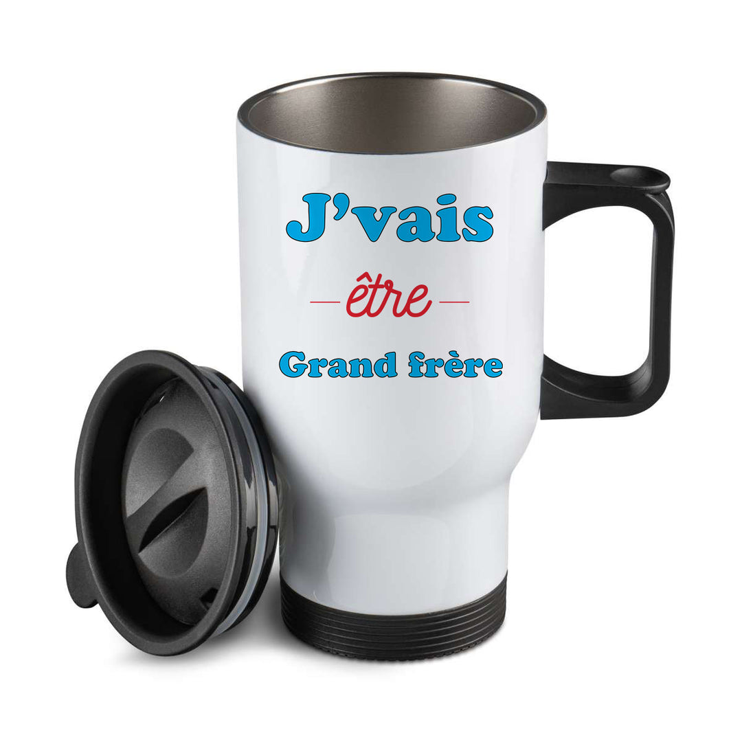 Thermos personnalisé J'vais etre grand frere