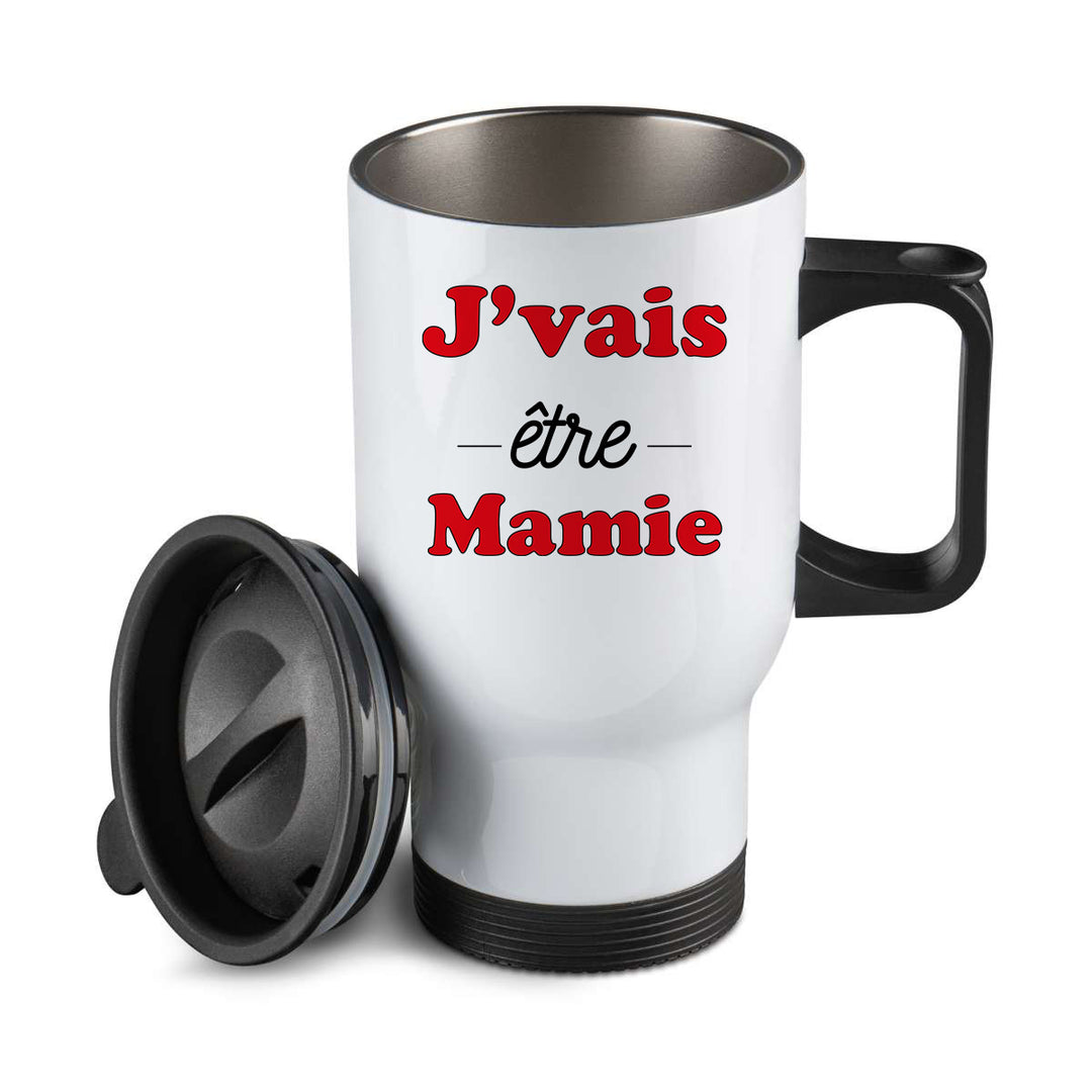 Thermos personnalisé J'vais etre mamie