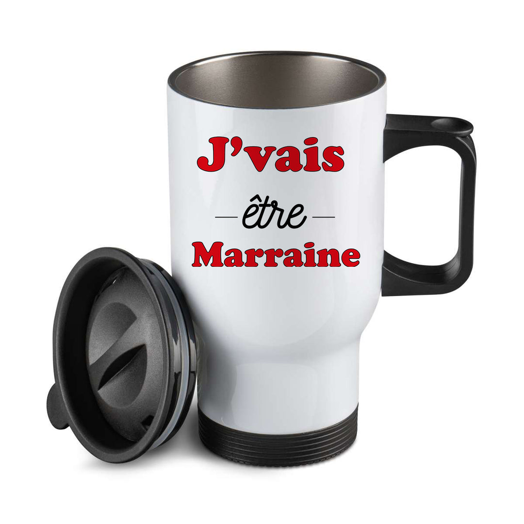 Thermos personnalisé J'vais etre maraine
