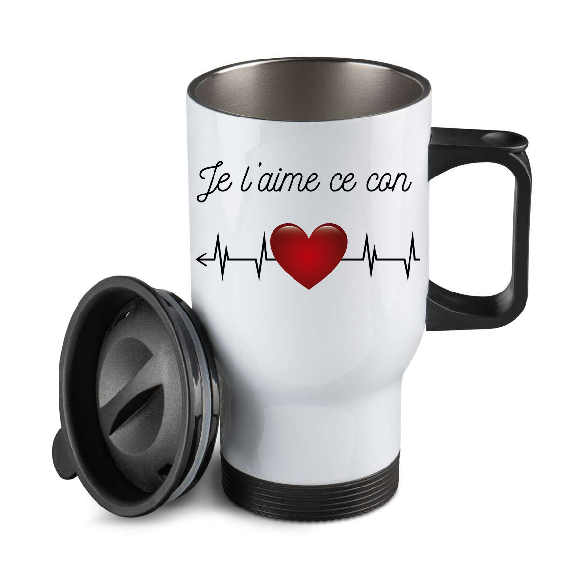 Thermos personnalisé Je l'aime ce con