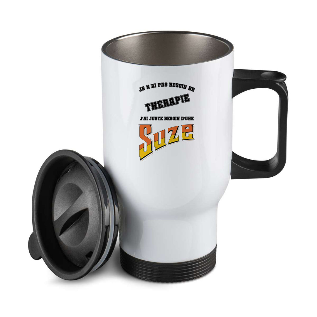 Thermos personnalisé Je n'ai pas besoin de thérapie, j'ai juste besoin d'une Suze