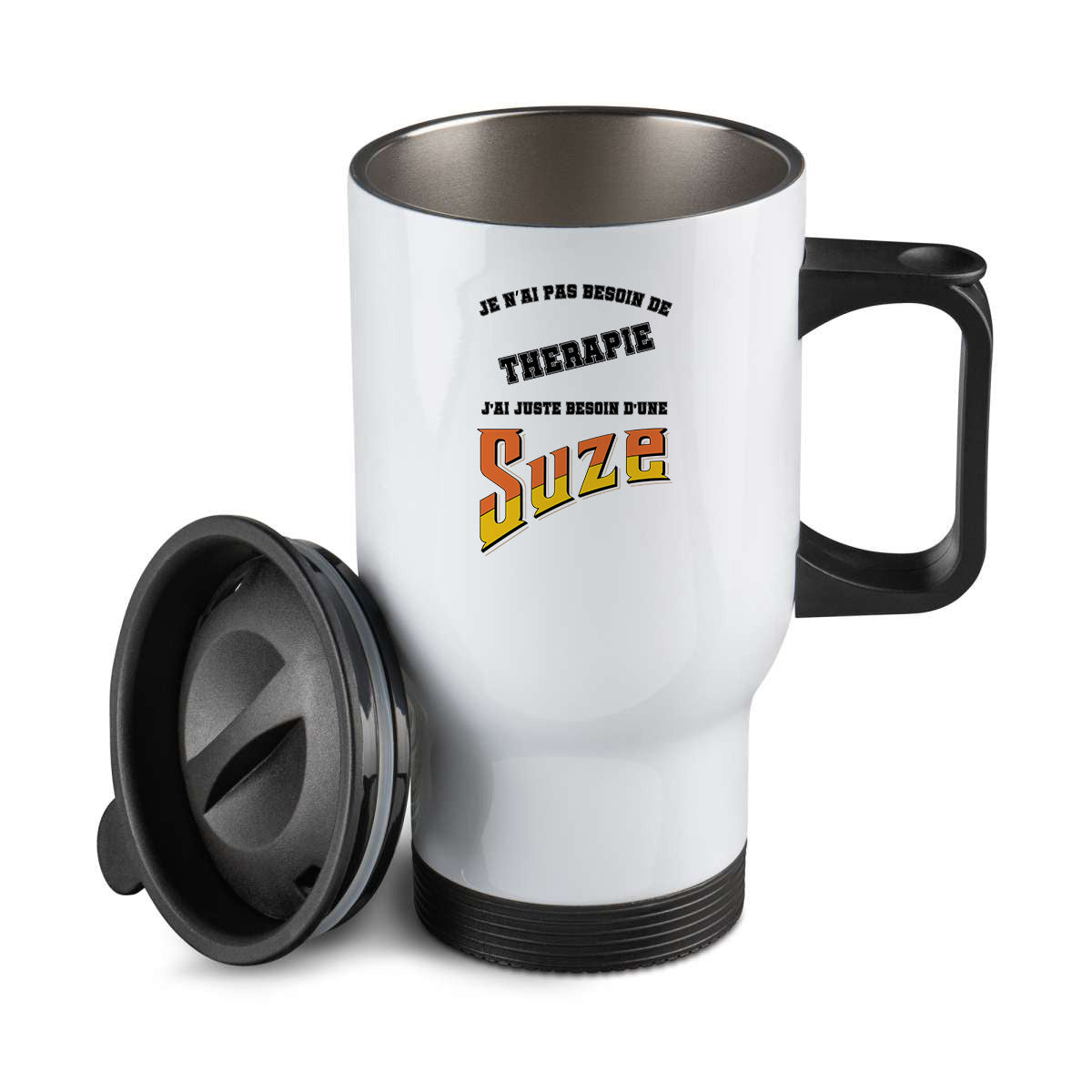 Thermos personnalisé Je n'ai pas besoin de thérapie, j'ai juste besoin d'une Suze