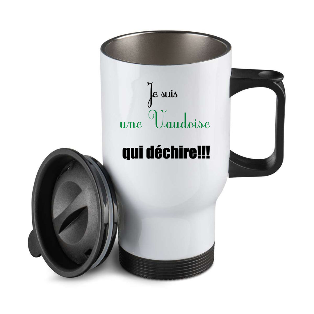 Thermos personnalisé Je suis une vaudoise qui déchire