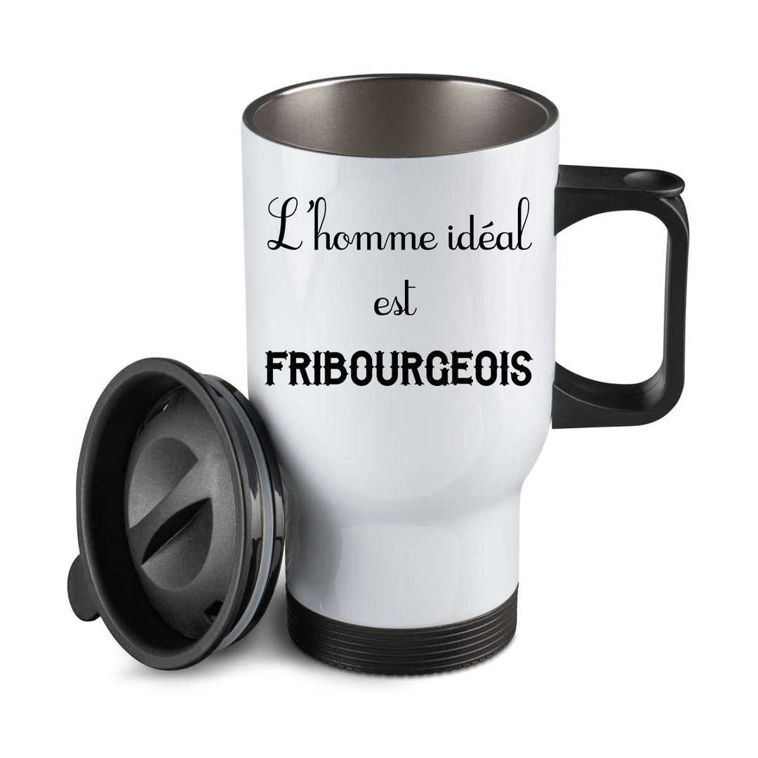 Thermos personnalisé L'homme ideal est Fribourgeois