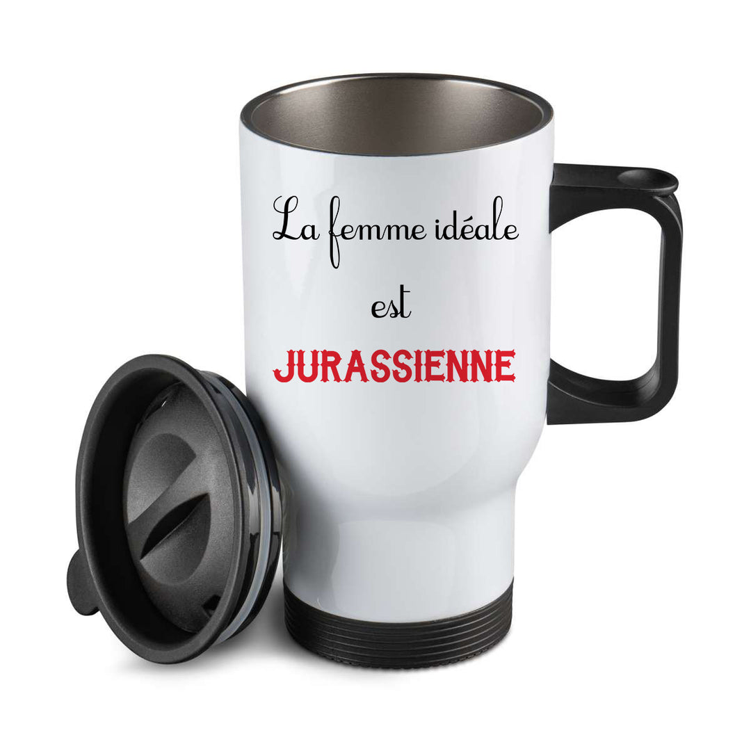 Thermos personnalisé La femme idéale est Jurassienne