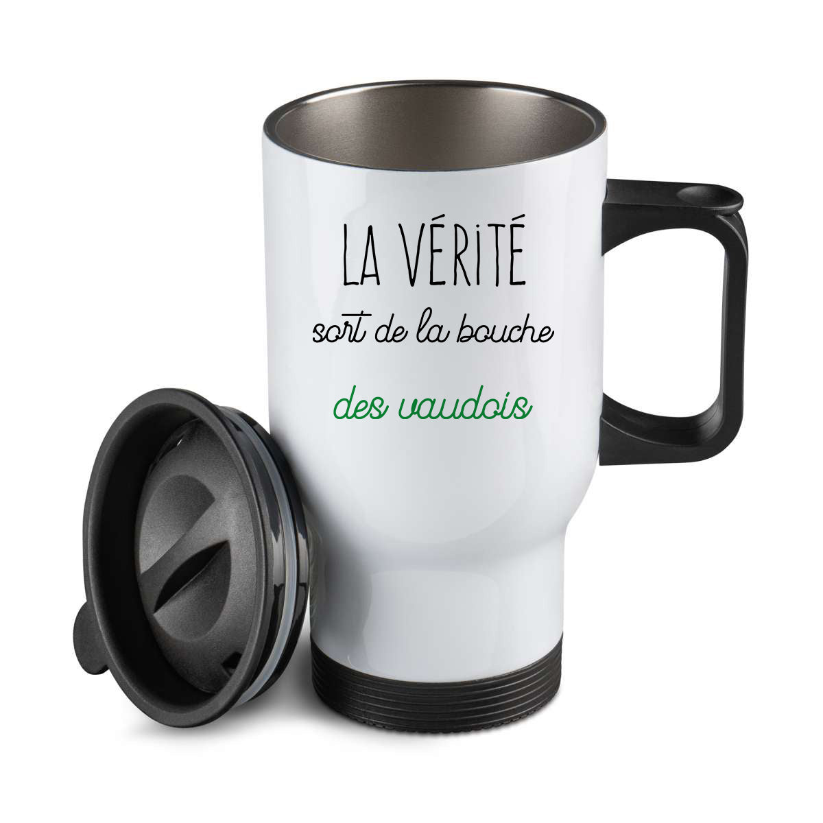 Thermos personnalisé La verite sort de la bouche des vaudois
