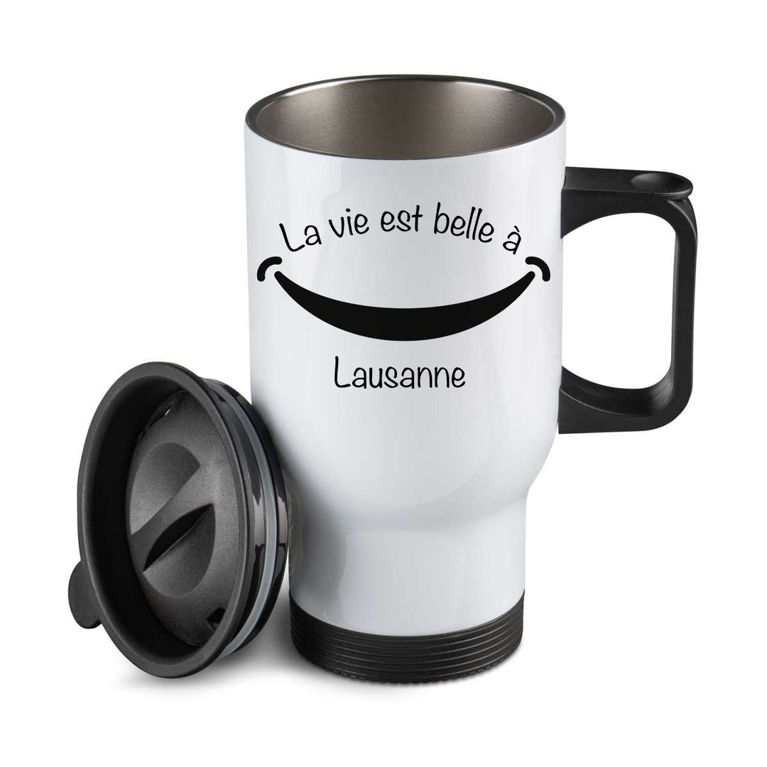 Thermos personnalisé La vie est belle à