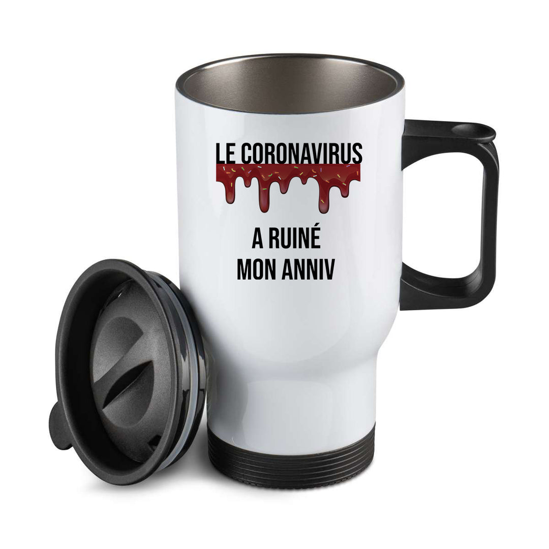 Thermos personnalisé Le Coronavirus a ruiné mon anniv Homme