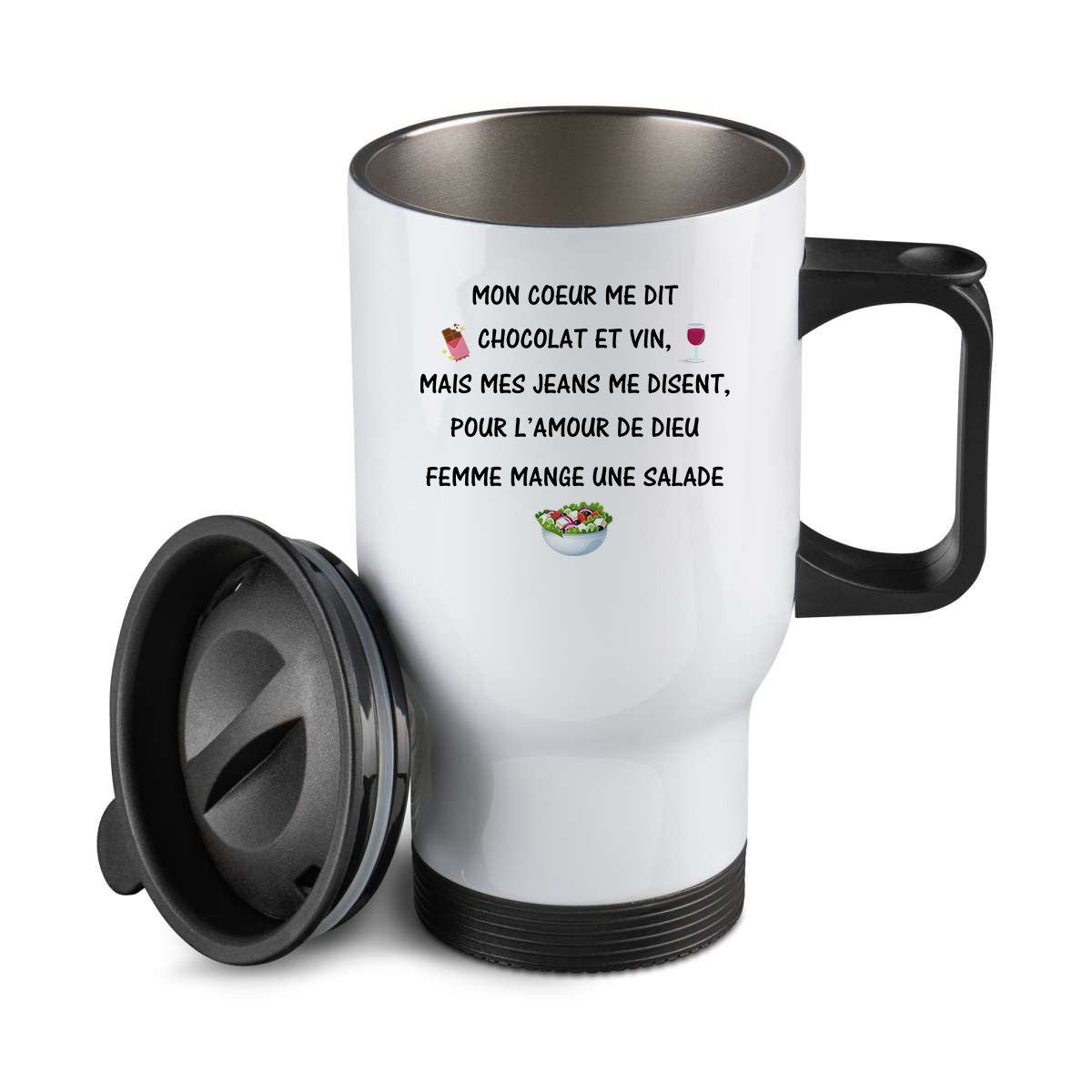 Thermos personnalisé Mon coeur me dit